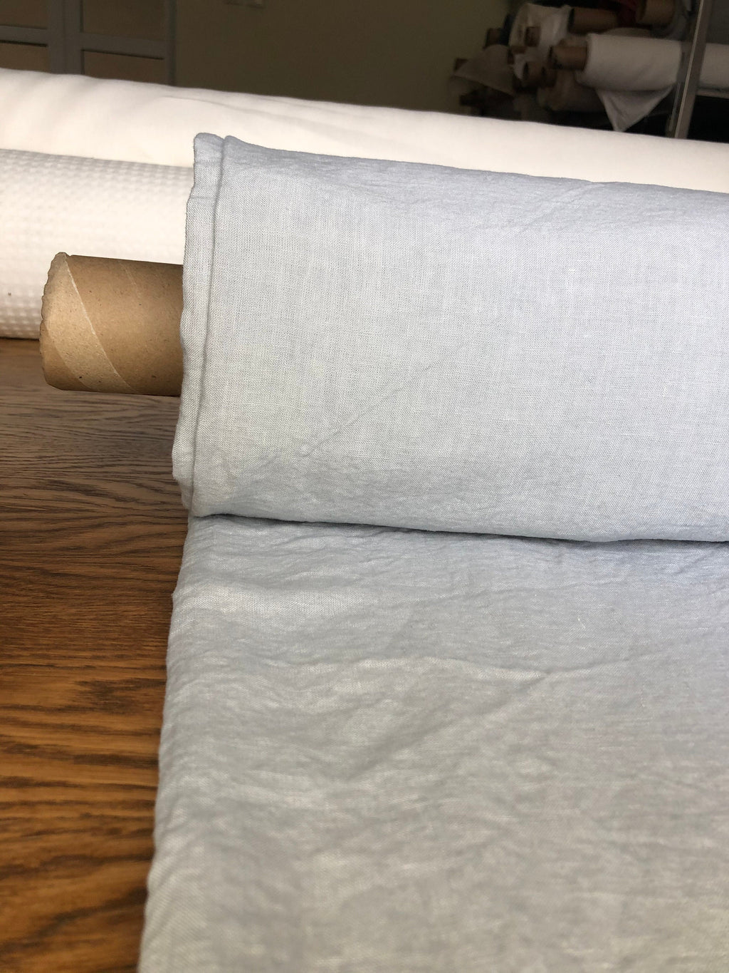 Extra Wide Softened Linen Fabric: 250cm Width, Bedding Material