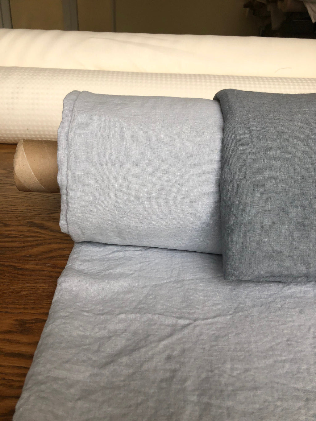 Extra Wide Softened Linen Fabric: 285 cm Width, Bedding Material