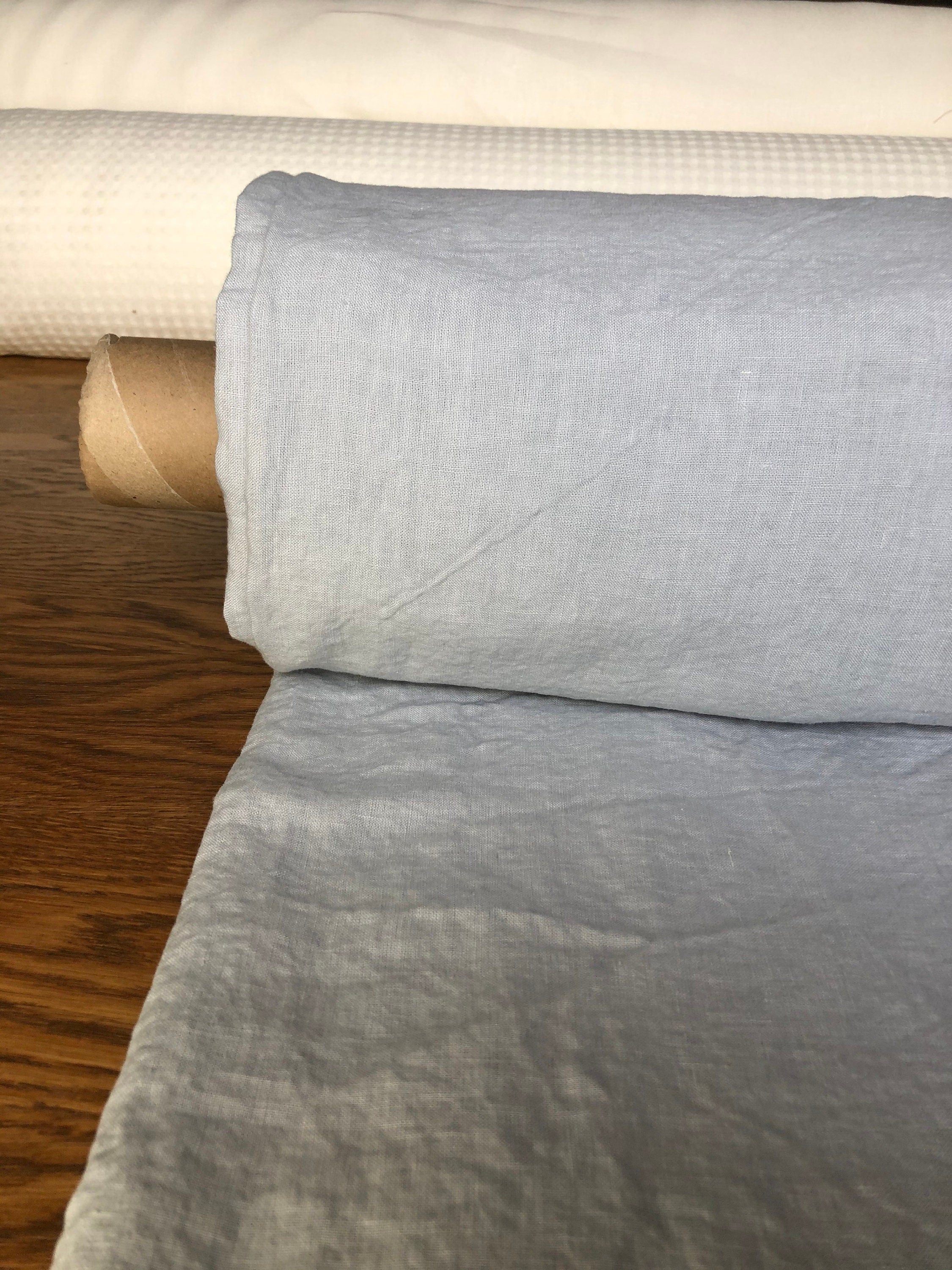 Extra Wide Softened Linen Fabric: 250cm Width, Bedding Material