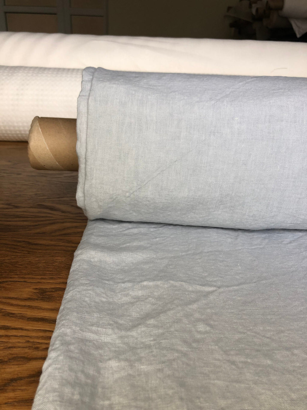 Extra Wide Softened Linen Fabric: 250cm Width, Bedding Material