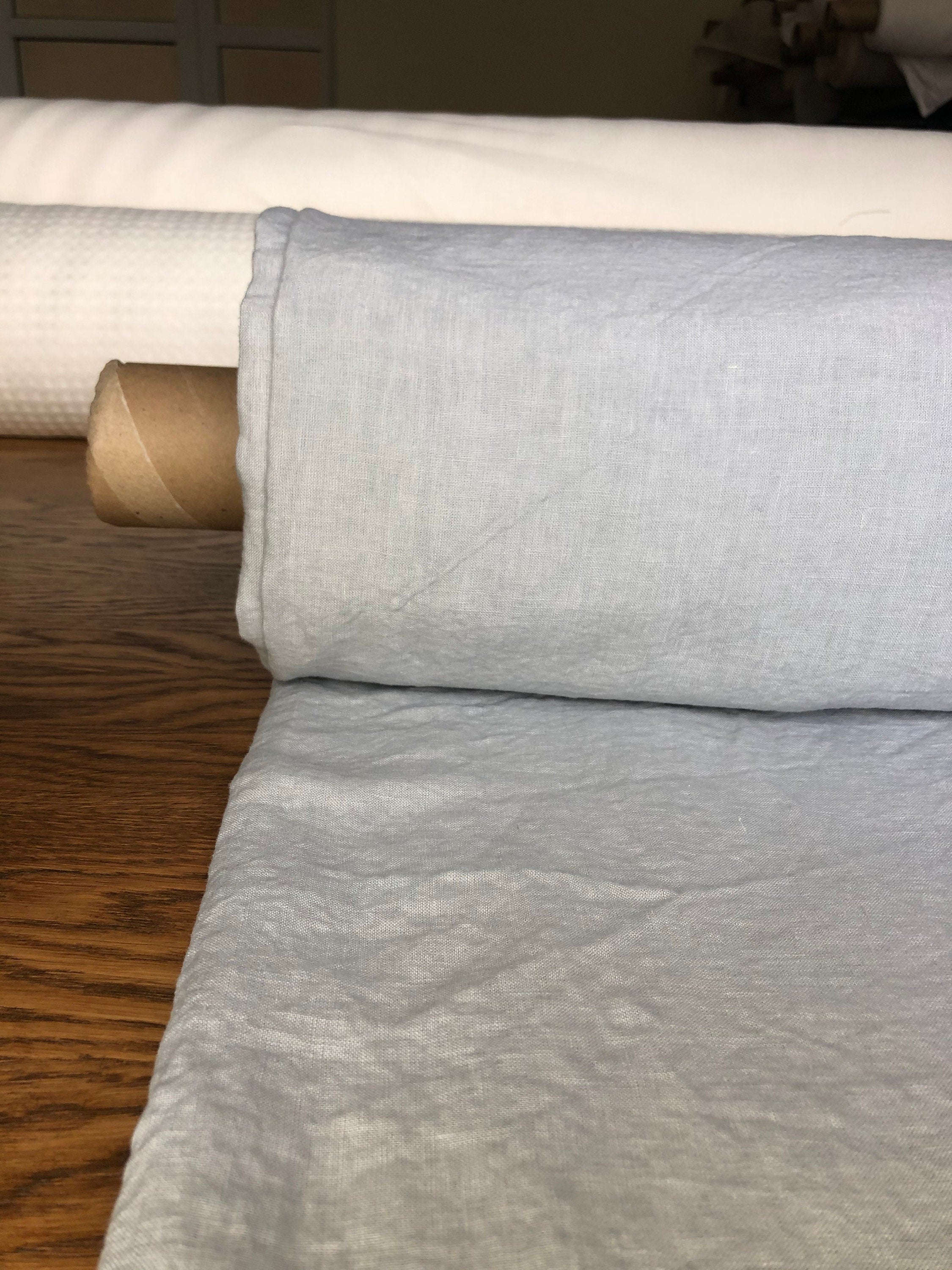 Extra Wide Softened Linen Fabric: 250cm Width, Bedding Material