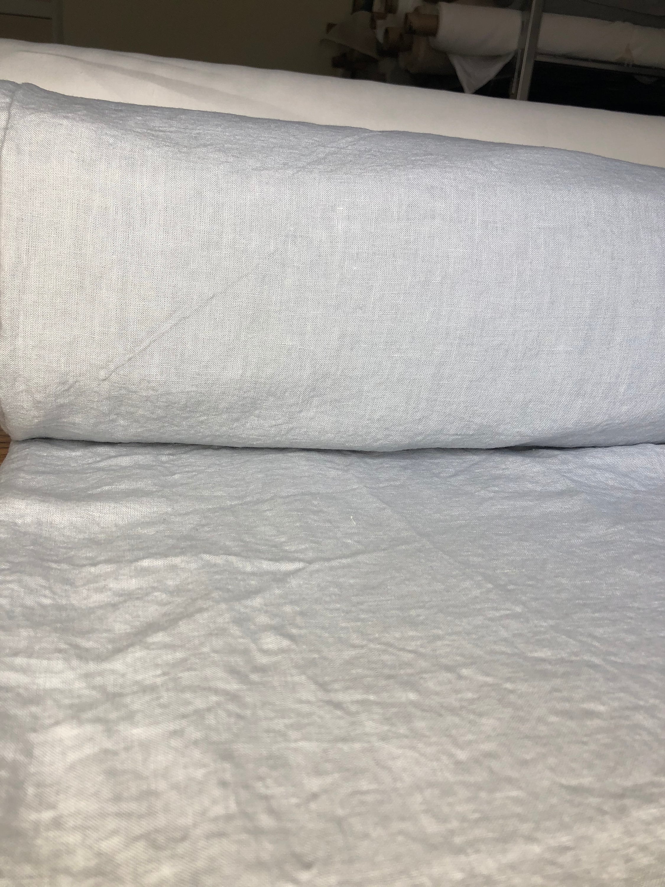 Extra Wide Softened Linen Fabric: 285 cm Width, Bedding Material