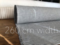 Striped Black Linen Fabric: 100% Pure, Extra Wide (260cm)