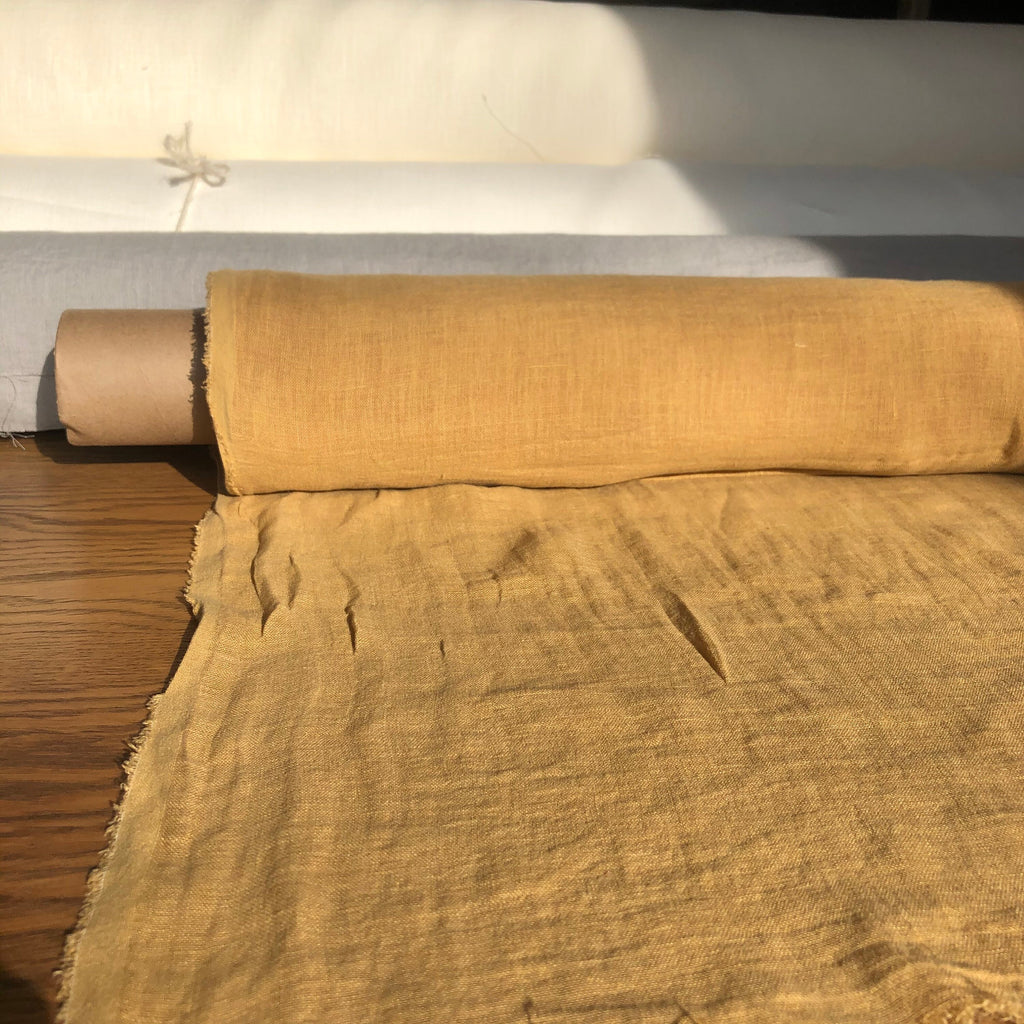 Macaroon Linen Fabric: Soft 100% Natural Linen, 142cm Wide, For Sewing