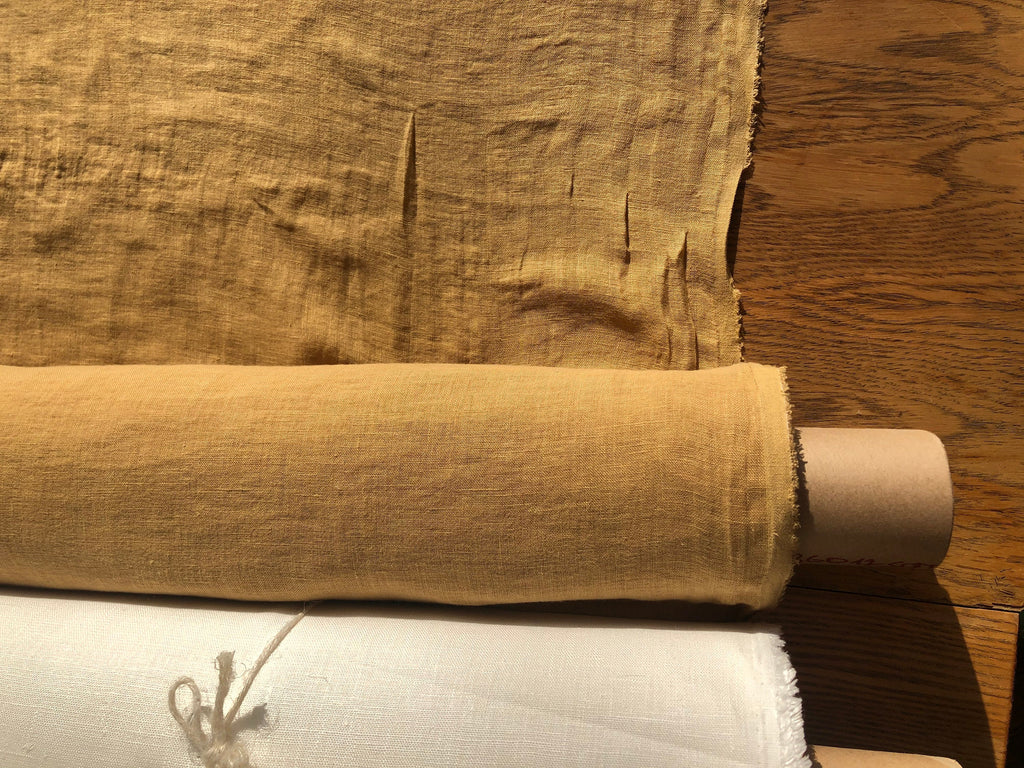 Macaroon Linen Fabric: Soft 100% Natural Linen, 142cm Wide, For Sewing