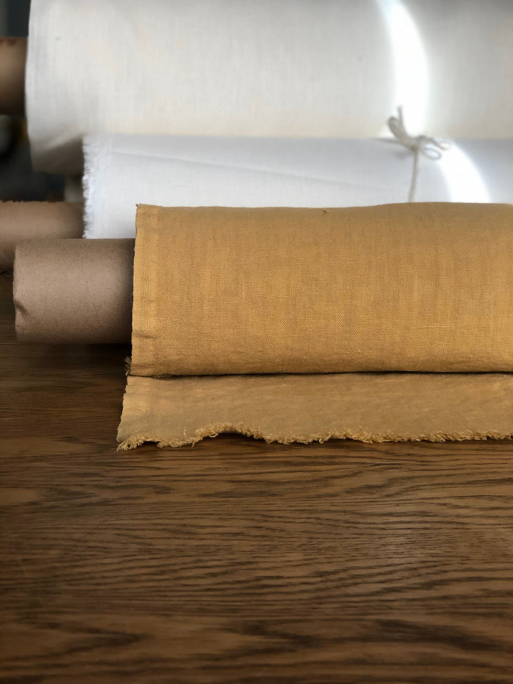 Macaroon Linen Fabric: 100% Natural, 260g Bedding Linen By The Meter