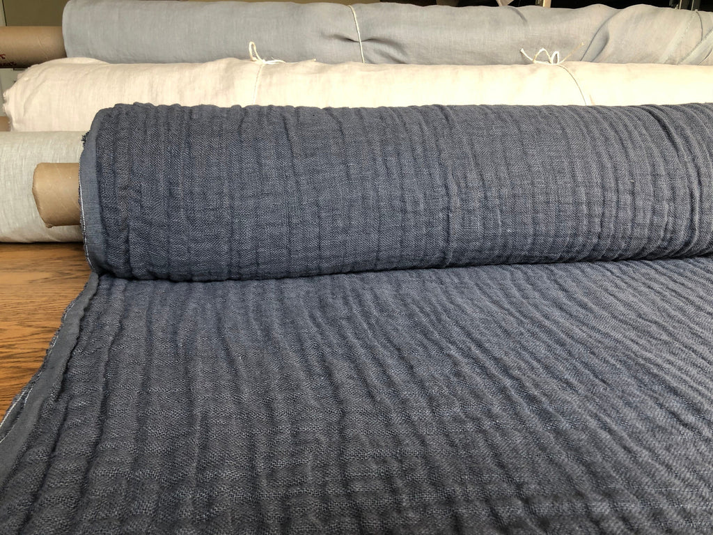 Shadow Gray Linen Fabric: 100% Natural, 140cm Wide, Sewing Fabric
