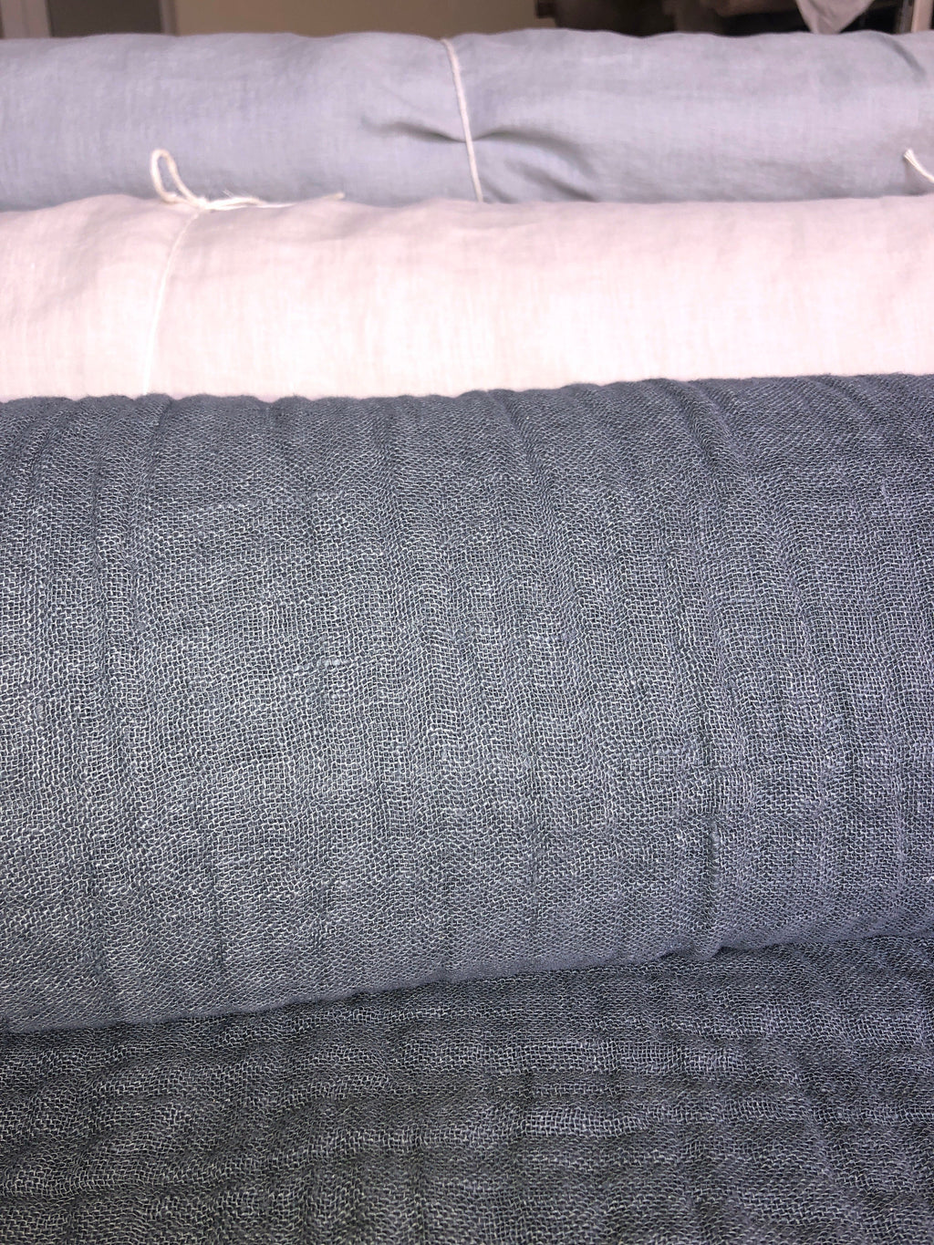 Shadow Gray Linen Fabric: 100% Natural, 140cm Wide, Sewing Fabric