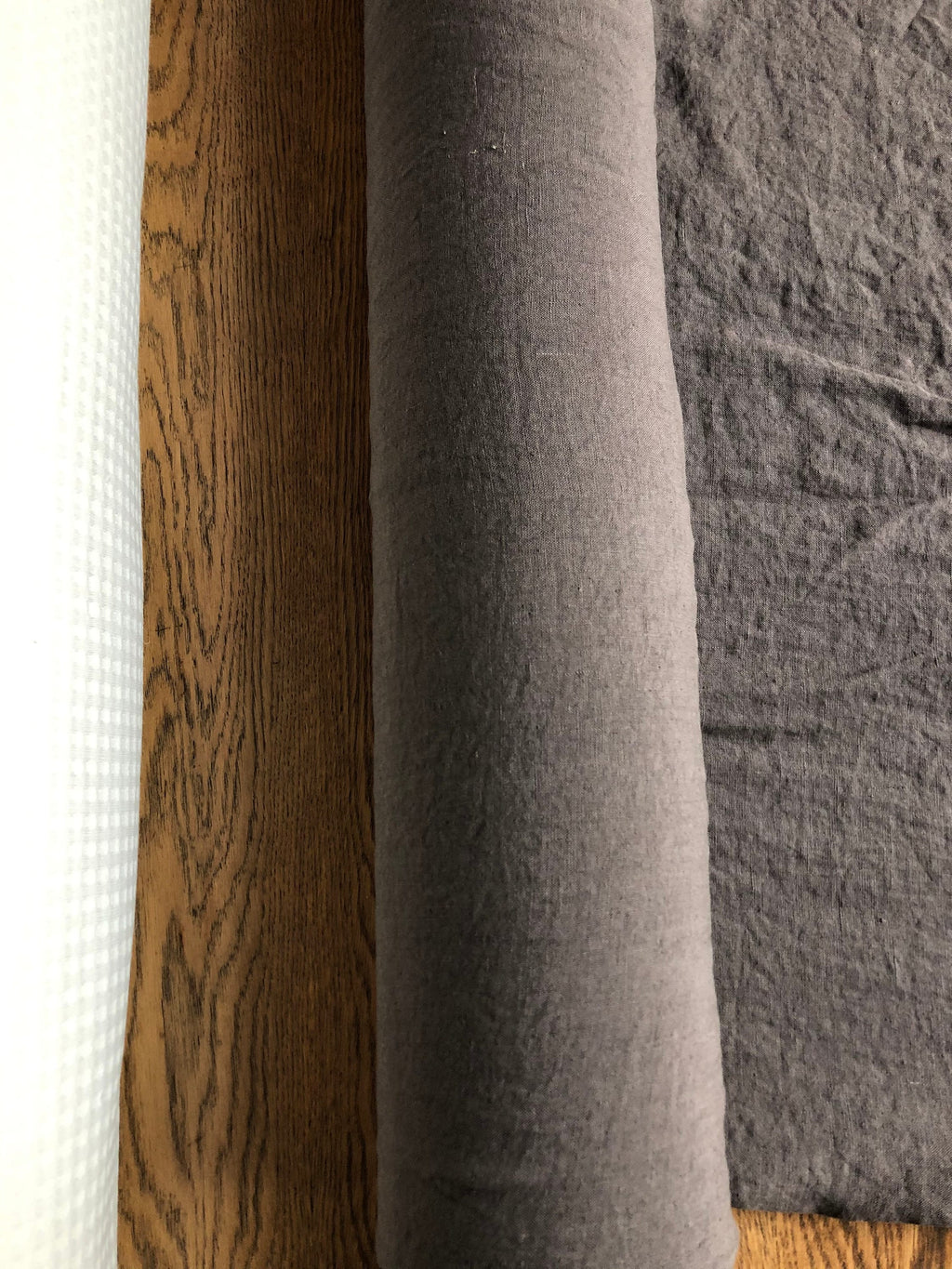 Soft Brown Linen Fabric: Extra Wide 99" Bedding Material