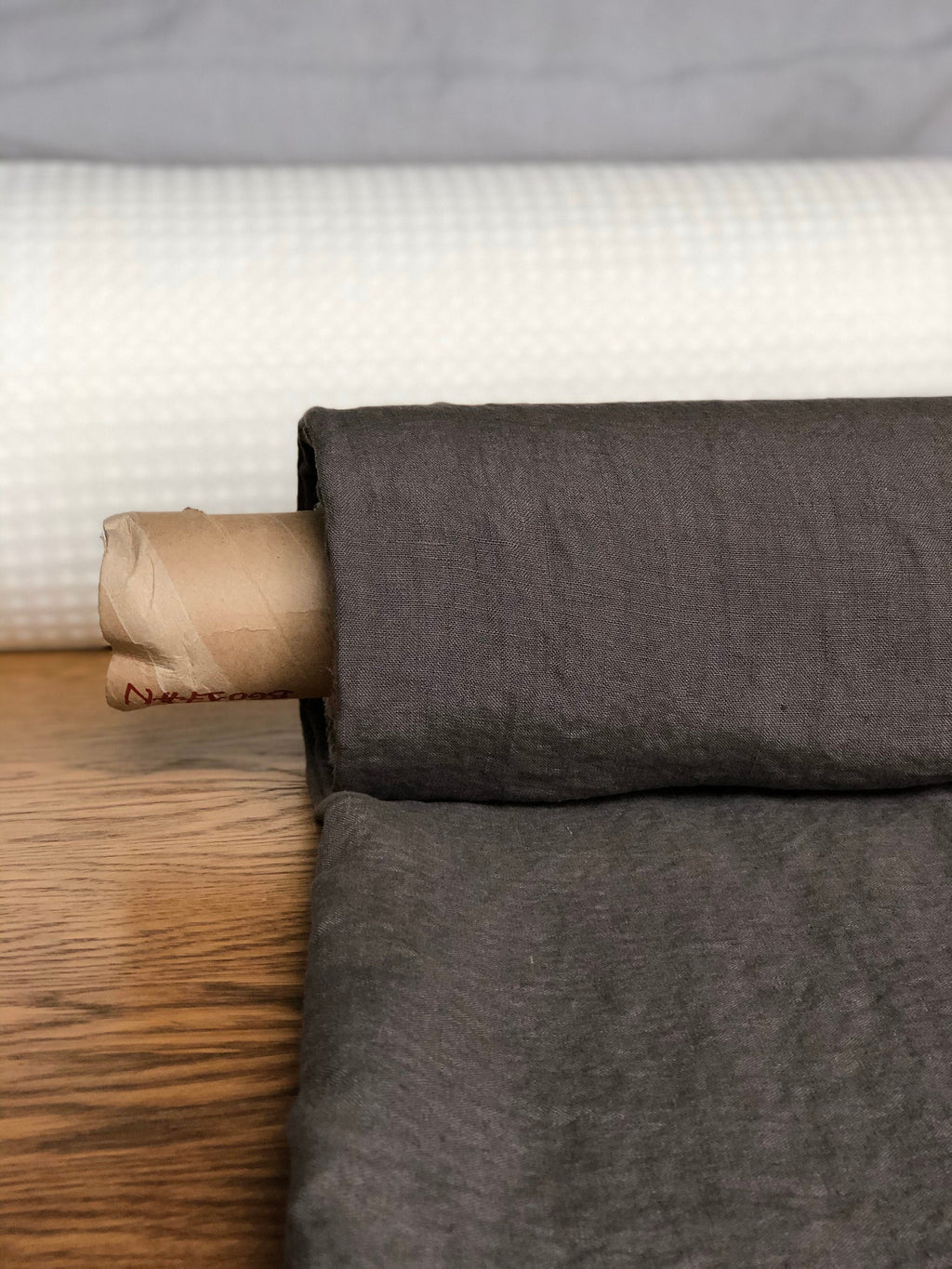 Soft Brown Linen Fabric: Extra Wide 99" Bedding Material
