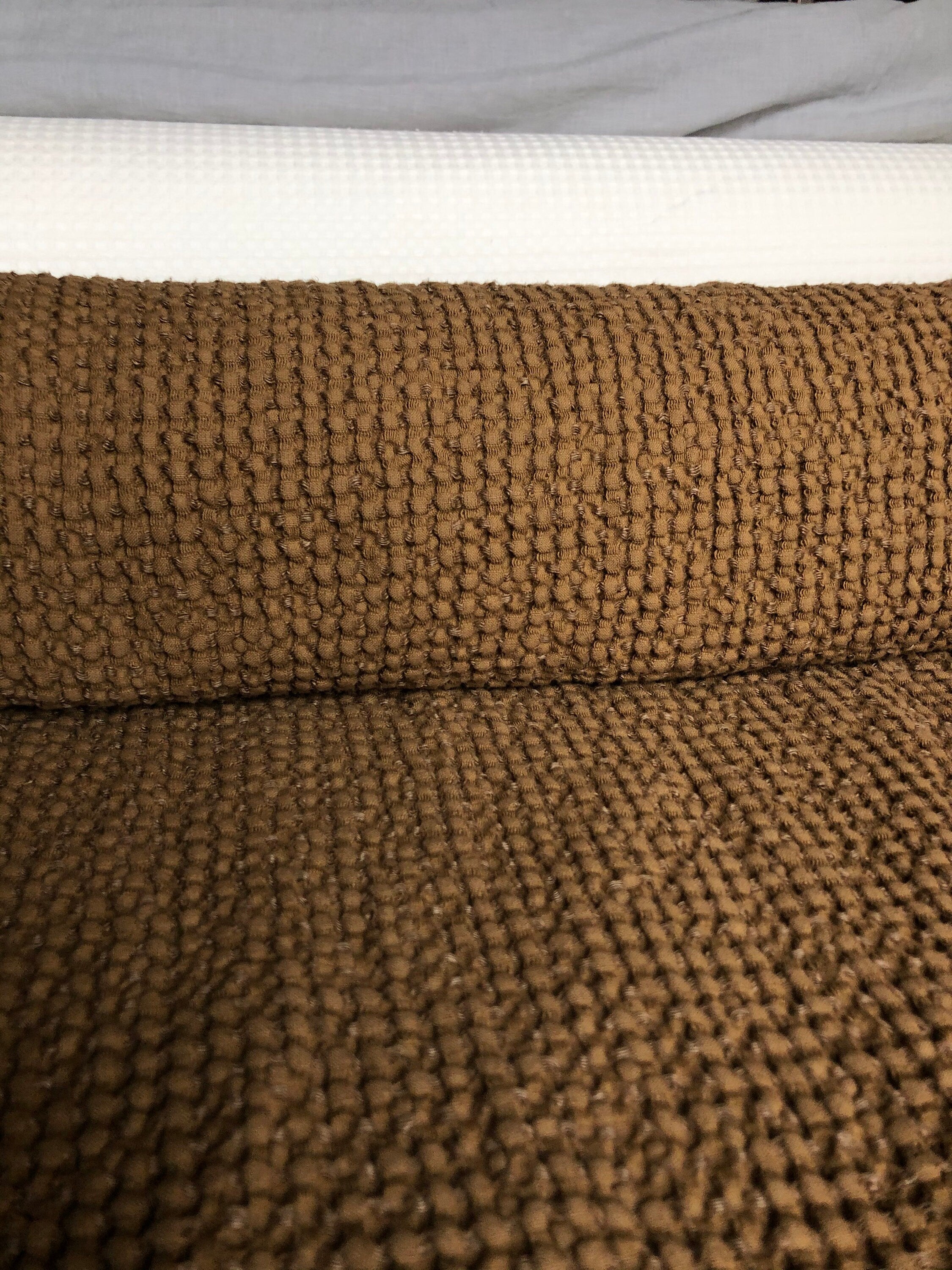 Spicy Waffle Linen Cotton Fabric: 94" Extra Wide, Bath & Spa Towel