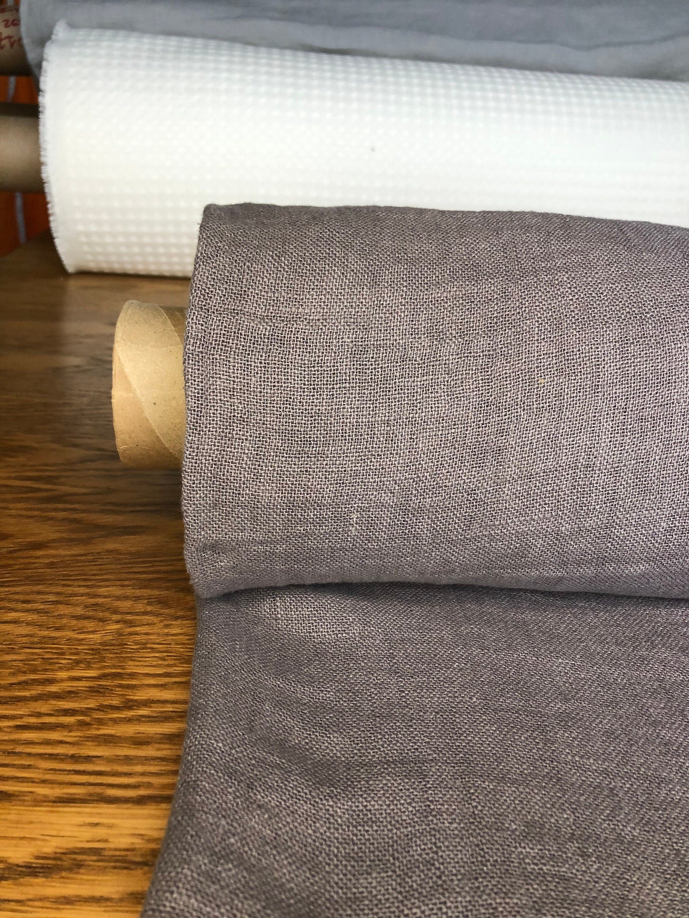 Purple Linen Fabric: 100% Natural, Medium Weight - 55" Wide