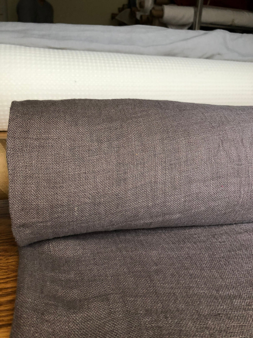 Purple Linen Fabric: 100% Natural, Medium Weight - 55" Wide