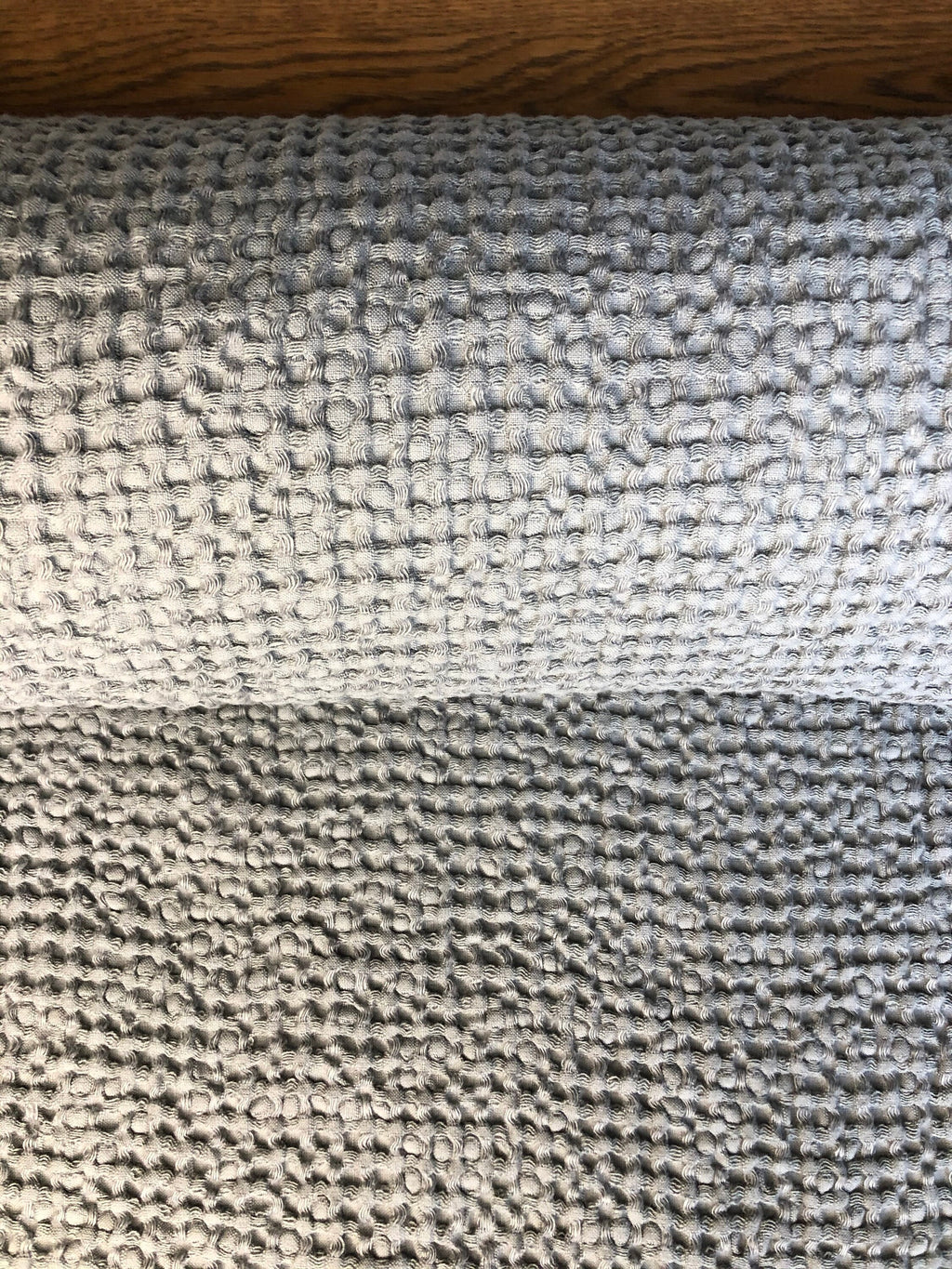 Waffle Linen Cotton Fabric: 88" Extra Wide Steel BGO137