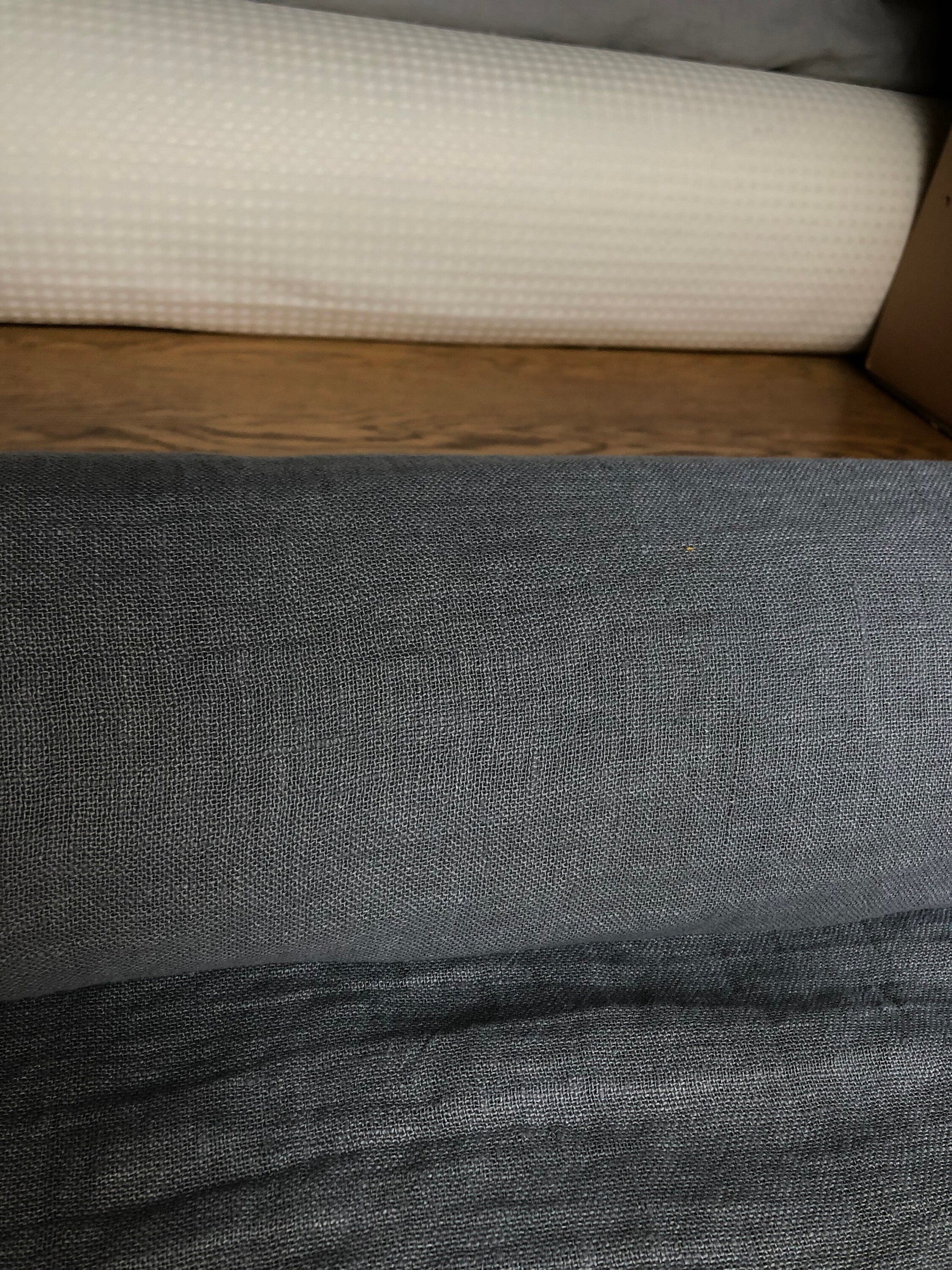 Steel Gray Linen Fabric: 100% Natural, Medium Weight - 55" Wide