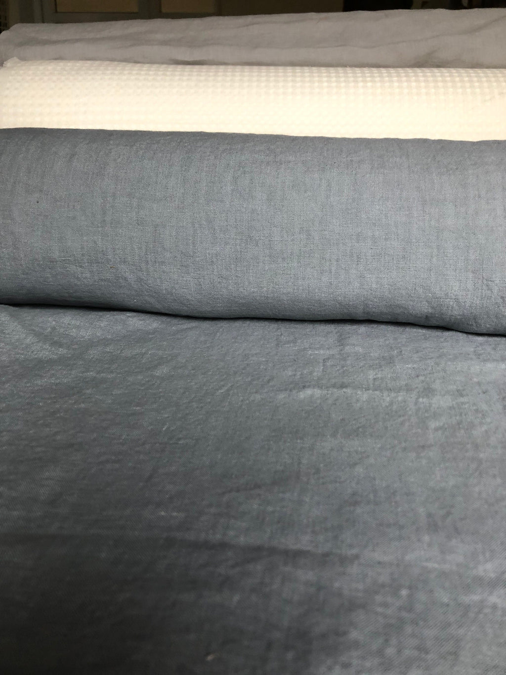 Extra Wide Soft Steel Linen Fabric: 99" Wide, Bedding Material