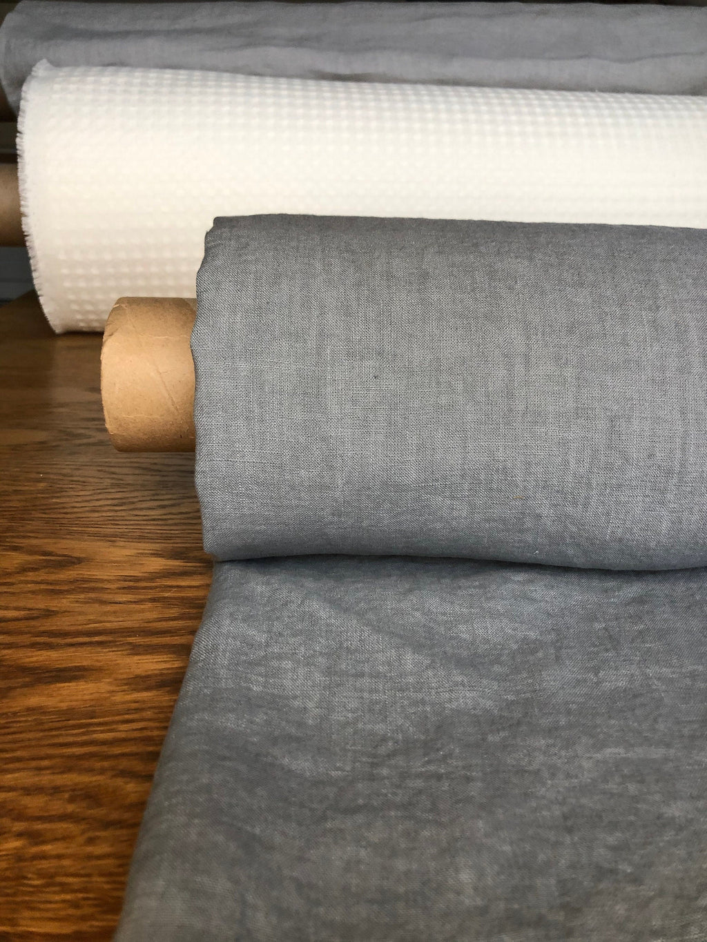 Extra Wide Soft Steel Linen Fabric: 99" Wide, Bedding Material