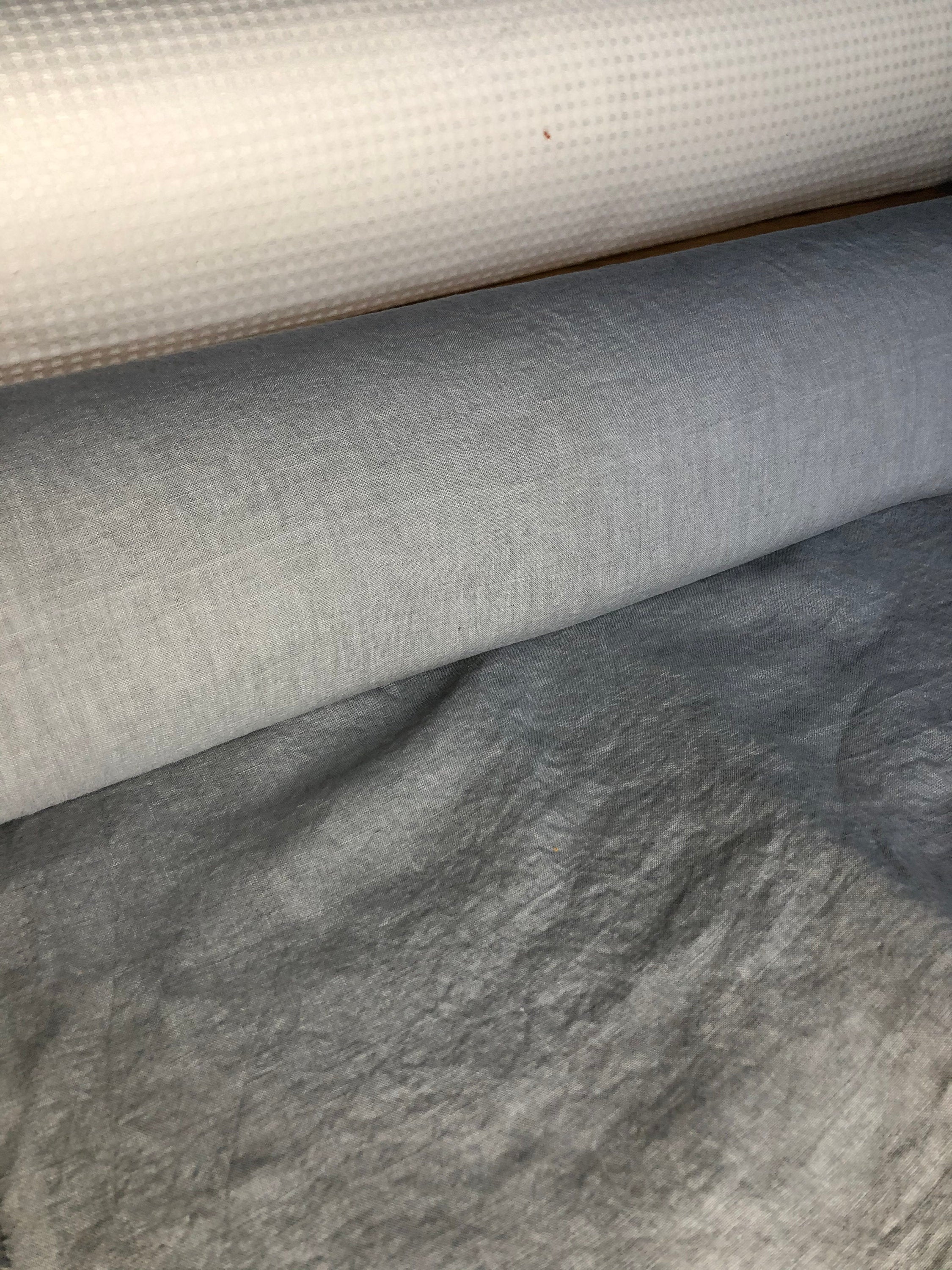 Soft Steel Linen Fabric: 100% French Flax, 145cm Wide