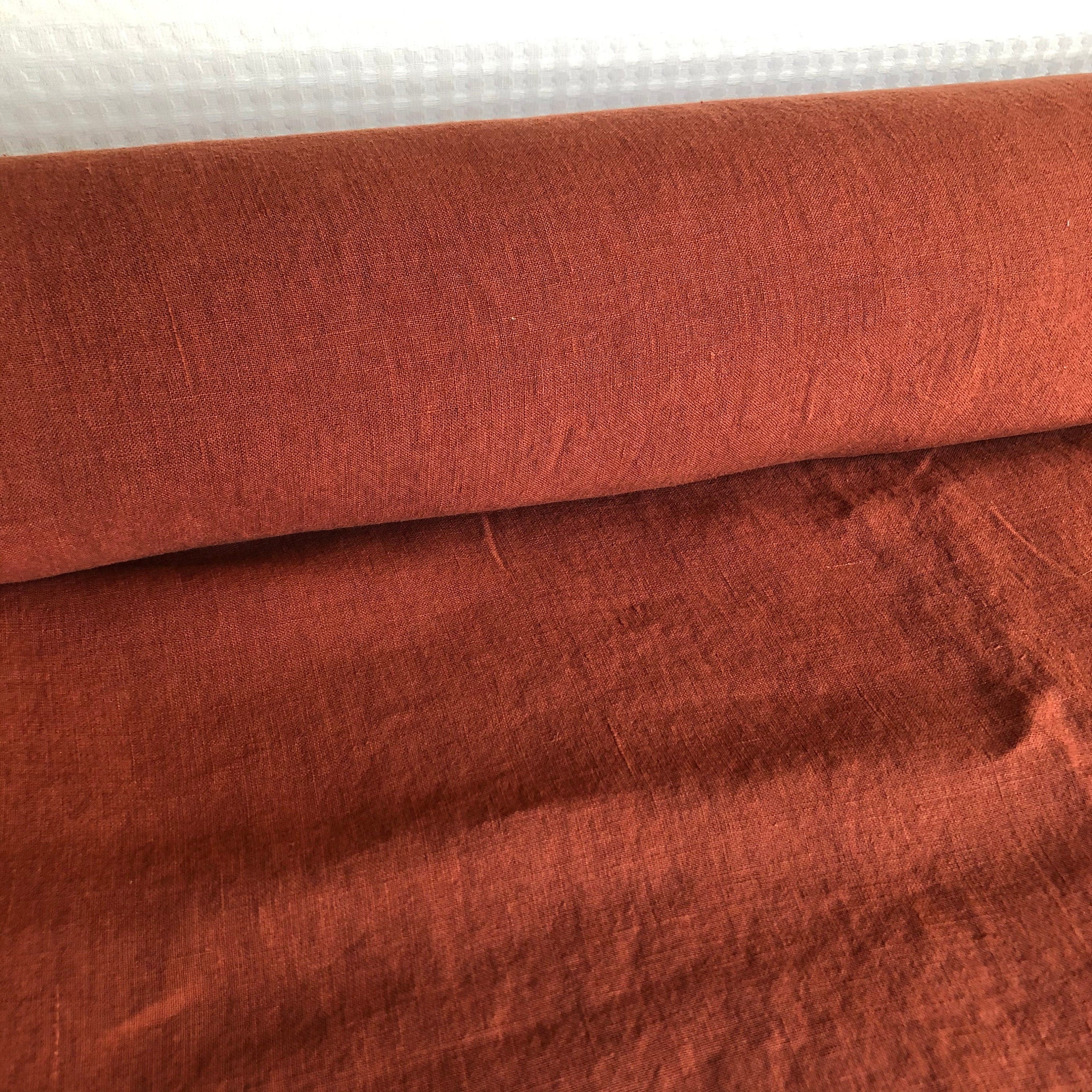 Extra Wide Linen Fabric: Soft Brick Bedding, Apparel Sewing (250cm Width)