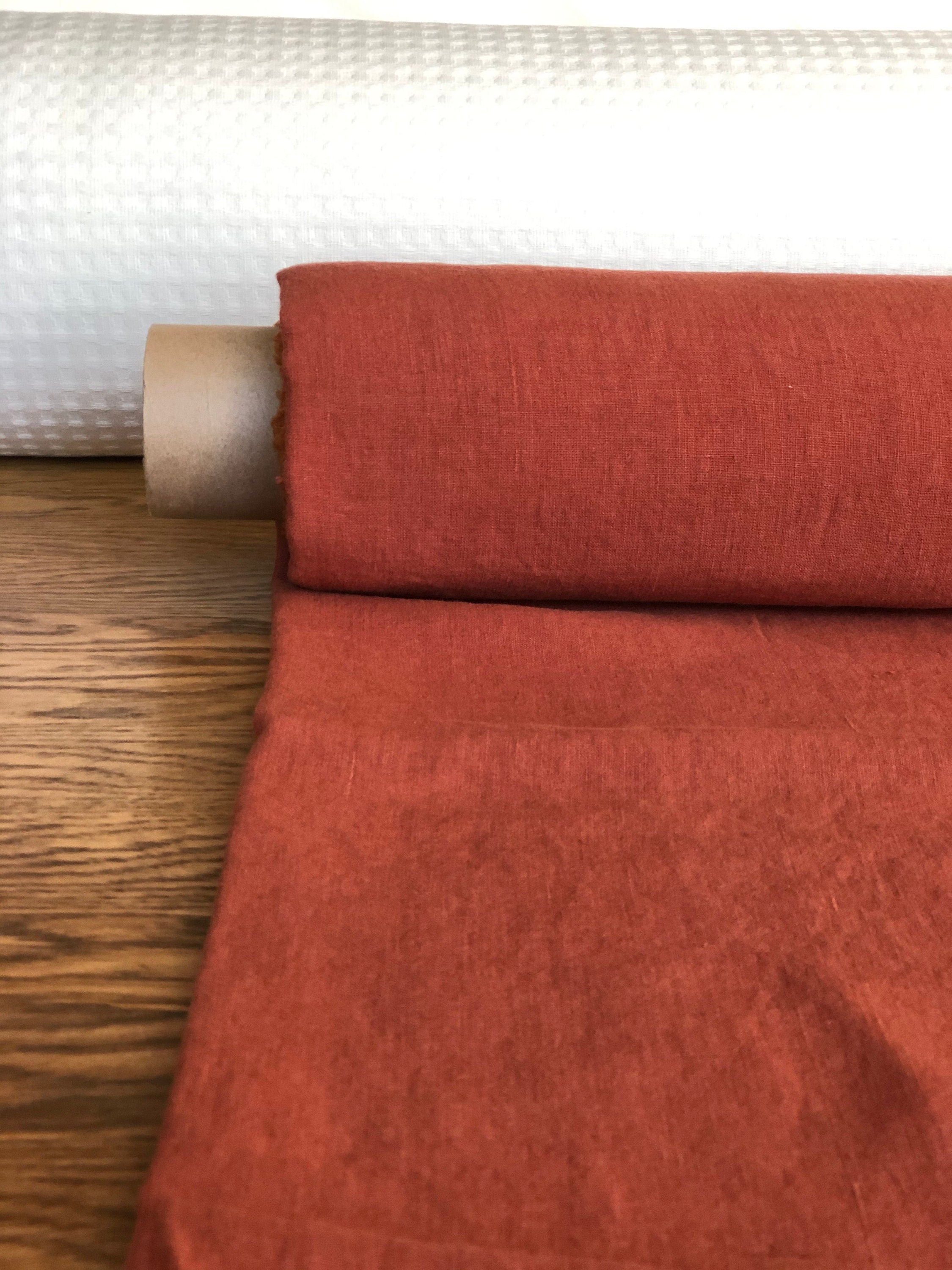 Extra Wide Linen Fabric: Soft Brick Bedding, Apparel Sewing (250cm Width)