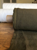 Extra Wide Soft Linen Fabric: Natural Olive Green, 250cm Width