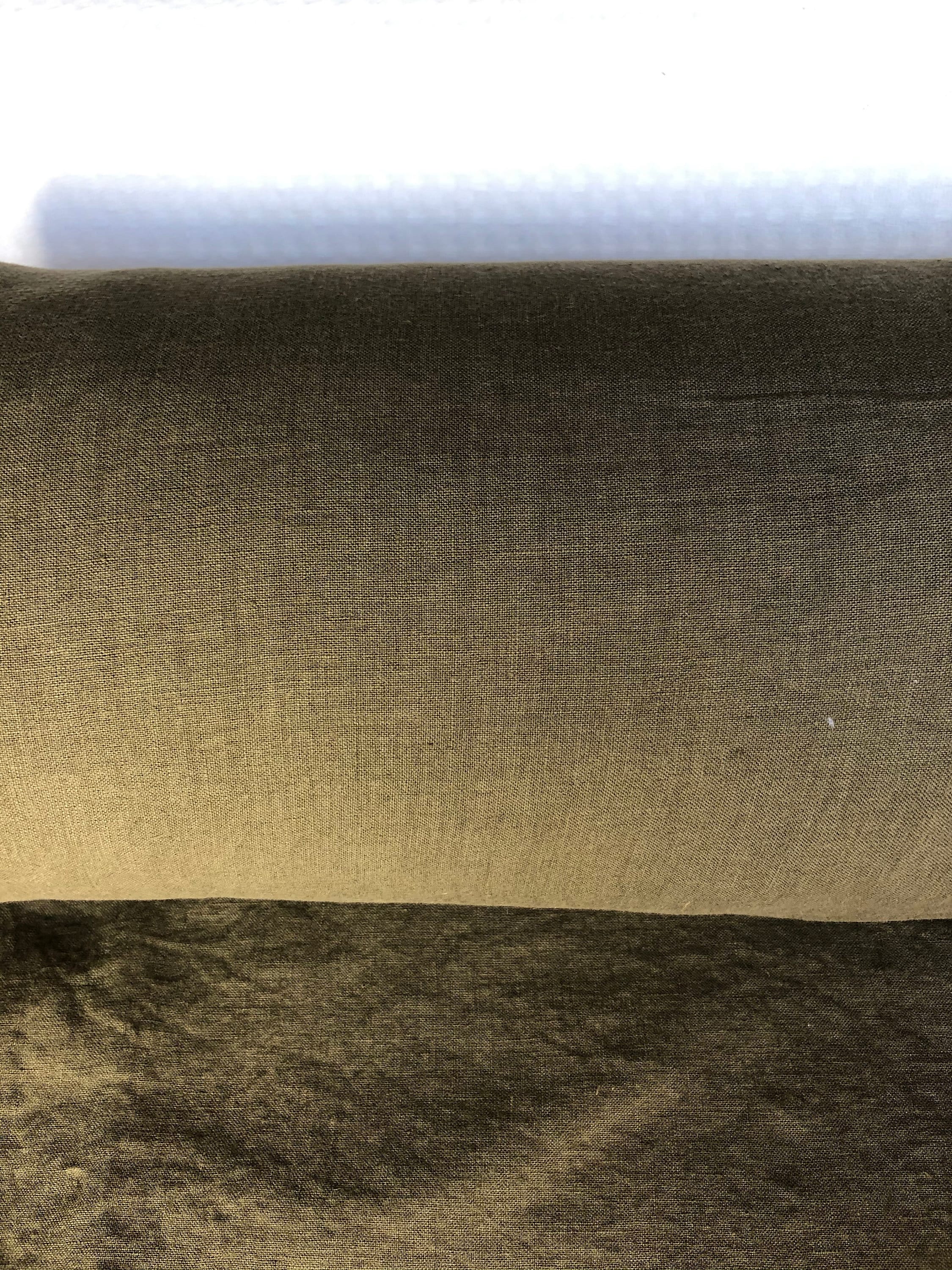Extra Wide Soft Linen Fabric: Natural Olive Green, 250cm Width