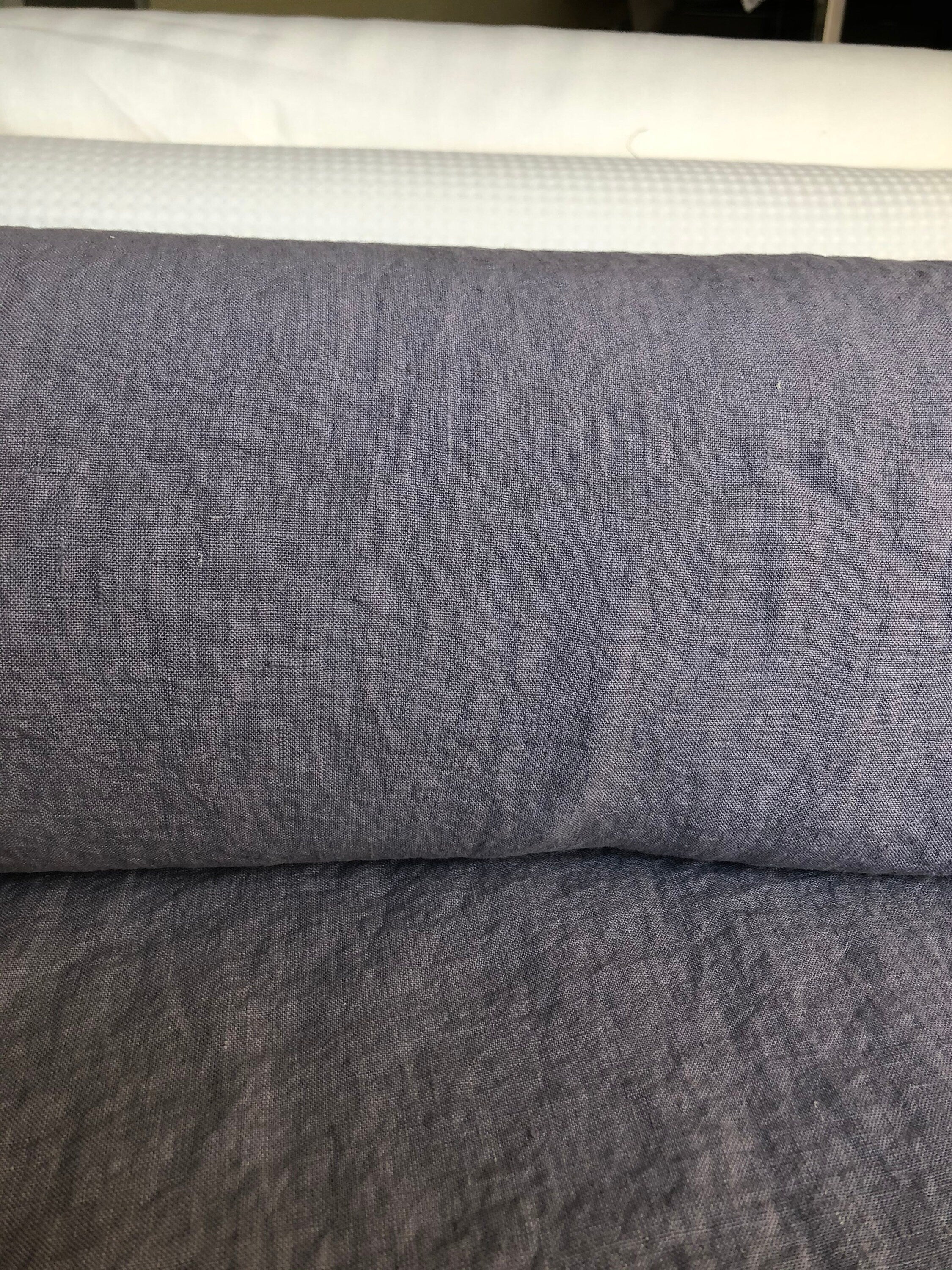 Extra Wide Purple Linen Fabric: Softened 250cm Wide