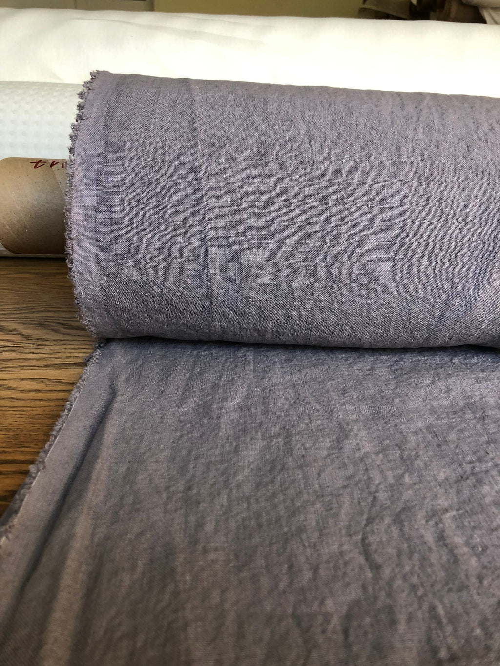 Extra Wide Purple Linen Fabric: Softened 250cm Wide