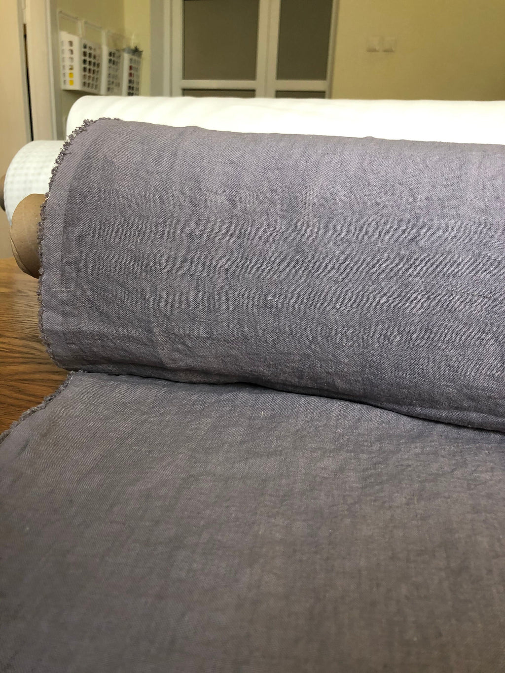 Purple Linen Fabric: 100% Natural, Medium Weight (57" Wide)