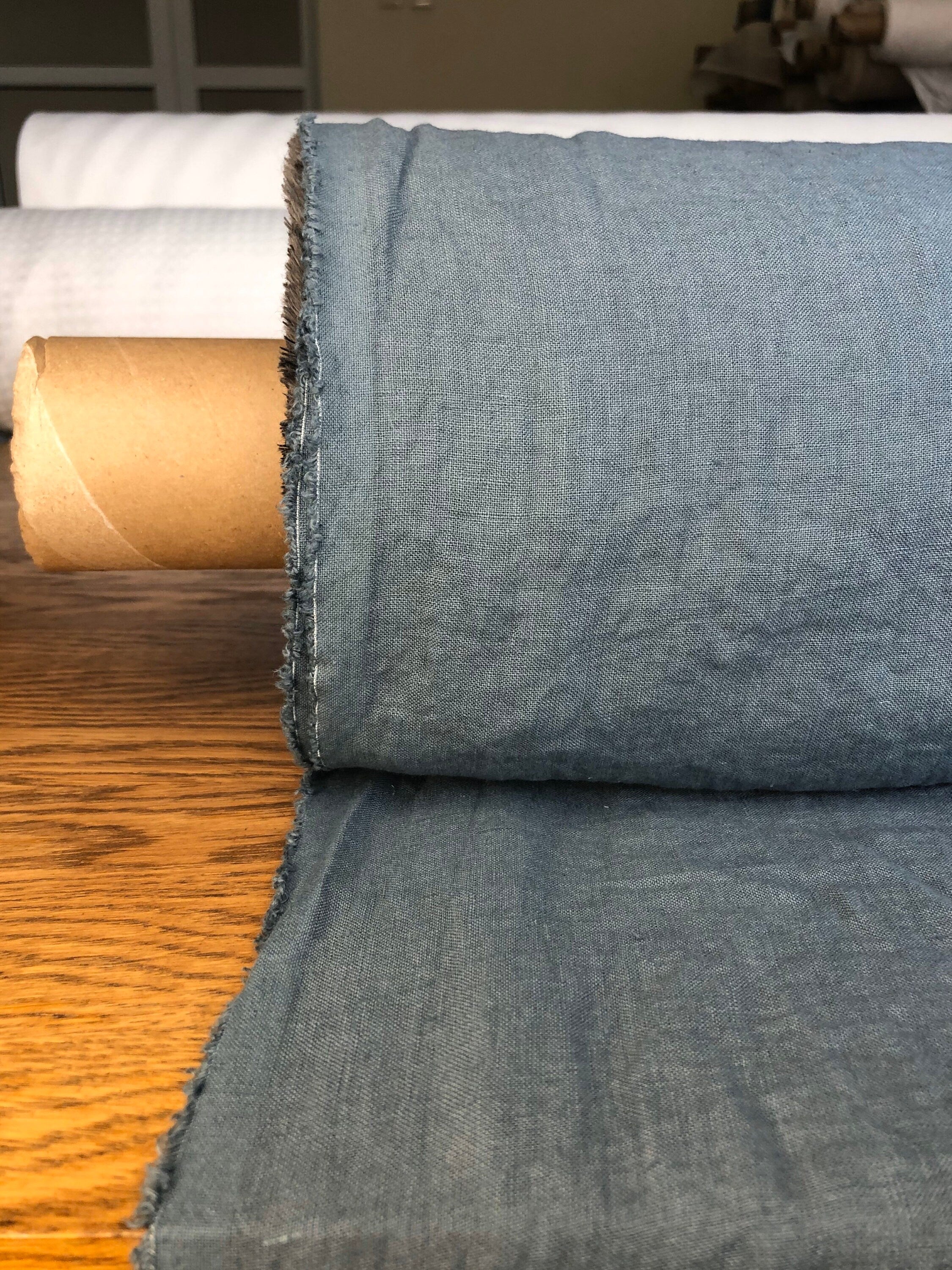 Extra Wide Soft Linen Fabric: Natural Bedding, Sewing Material - 99" Width