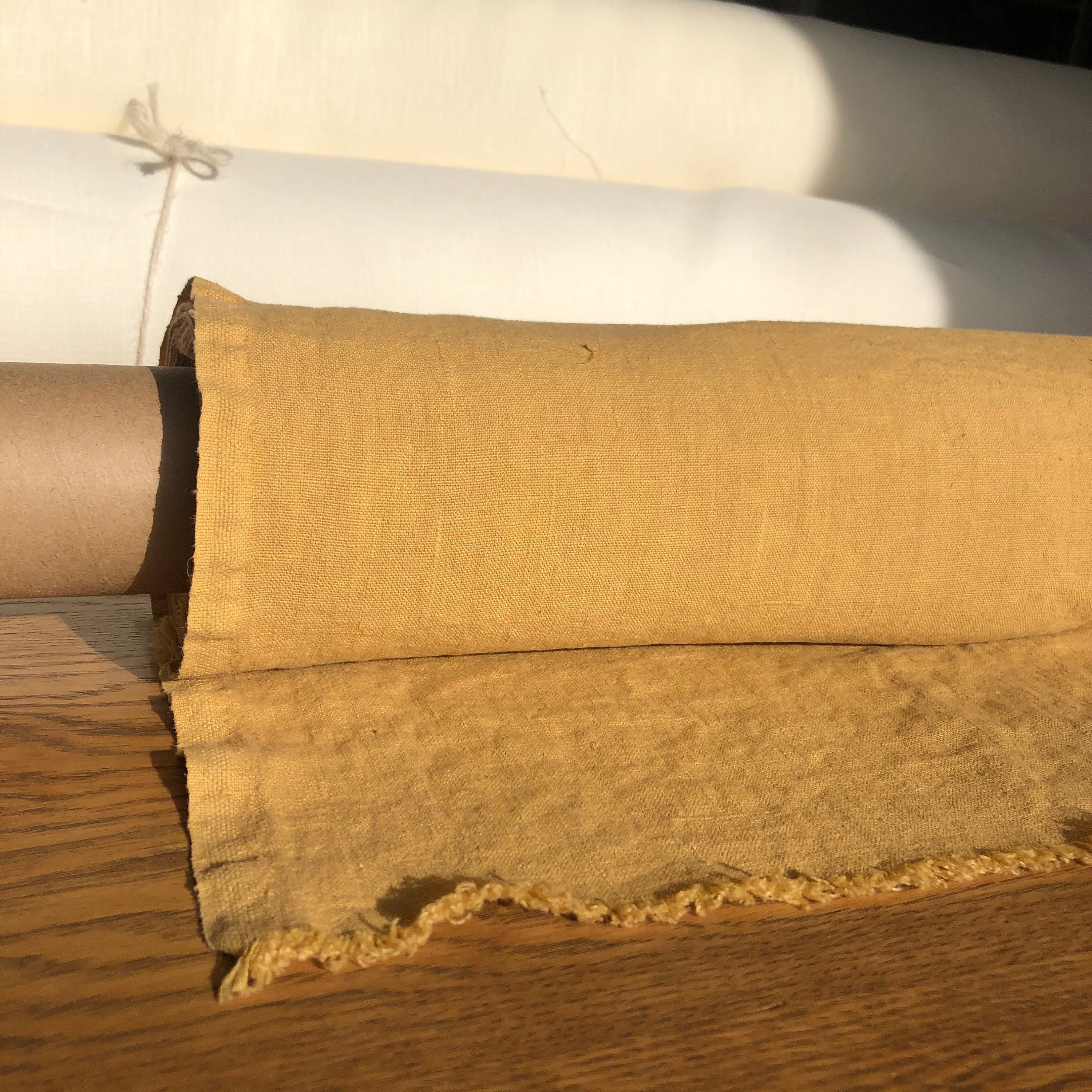 Macaroon Linen Fabric: 100% Natural, 260g Bedding Linen By The Meter