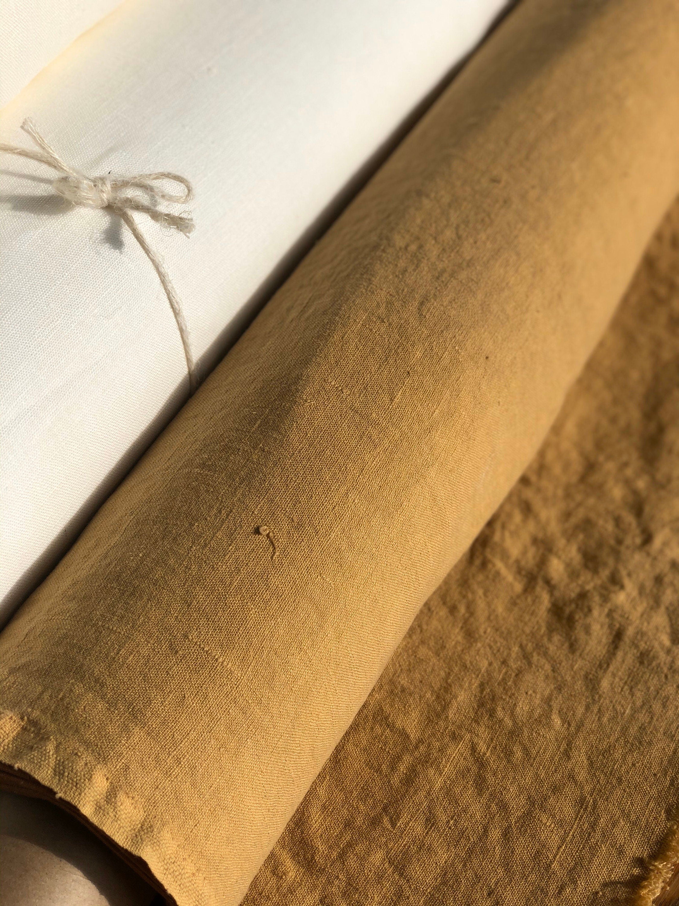 Macaroon Linen Fabric: 100% Natural, 260g Bedding Linen By The Meter