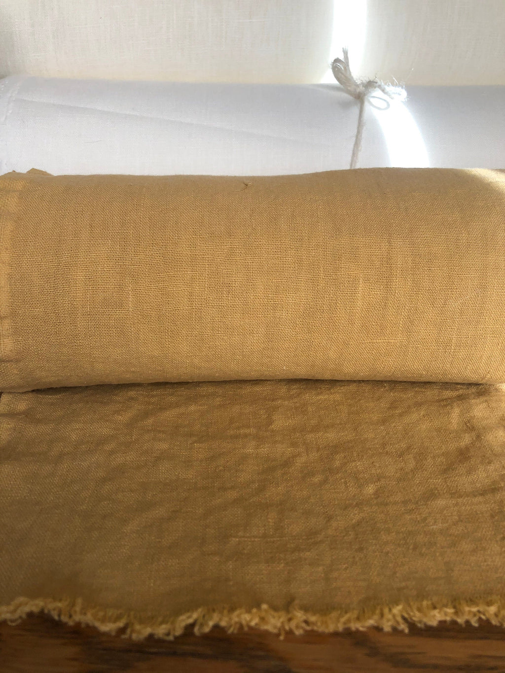 Macaroon Linen Fabric: 100% Natural, 260g Bedding Linen By The Meter