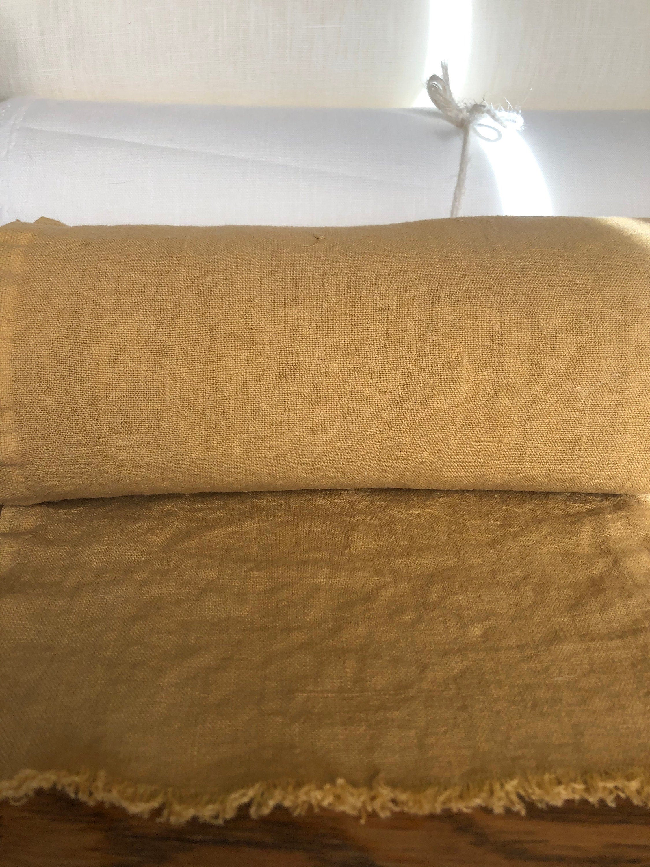Macaroon Linen Fabric: 100% Natural, 260g Bedding Linen By The Meter
