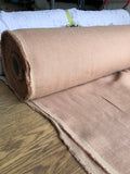 Extra Wide Linen Fabric: Soft Dusty Ochre, 250cm Width