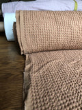88" Extra Wide Waffle Linen Cotton Fabric: Dusty Ochre BGO137