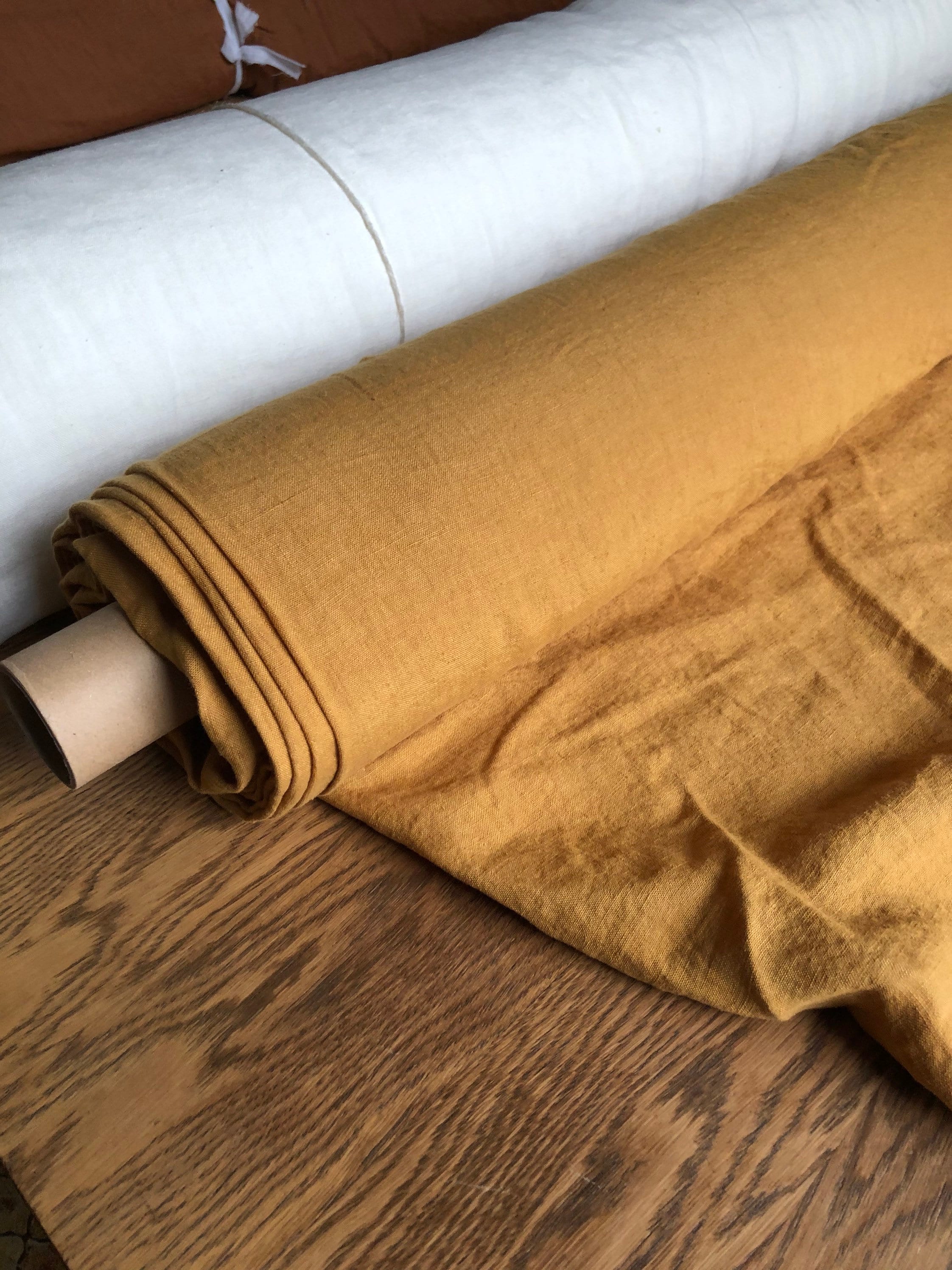 Extra Wide Natural Linen Fabric: 100% Pure, Softened (250cm Width)