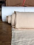 100 % EXTRA wide natural LINEN fabric BGO17soft warm nude , 250 cm width fabric by the metre, bedding linen, bedspread, sewing, lin
