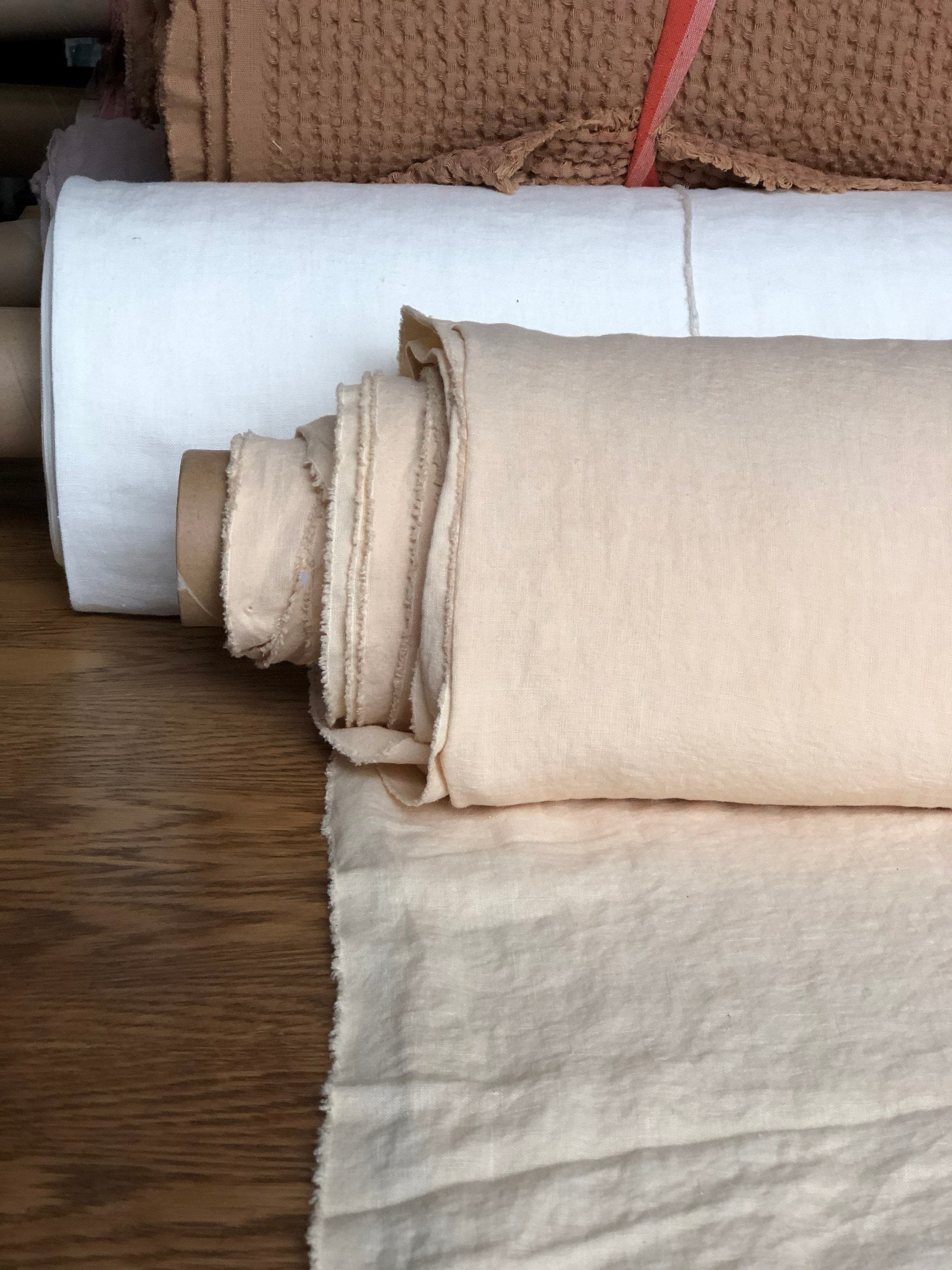 100 % EXTRA wide natural LINEN fabric BGO17soft warm nude , 250 cm width fabric by the metre, bedding linen, bedspread, sewing, lin