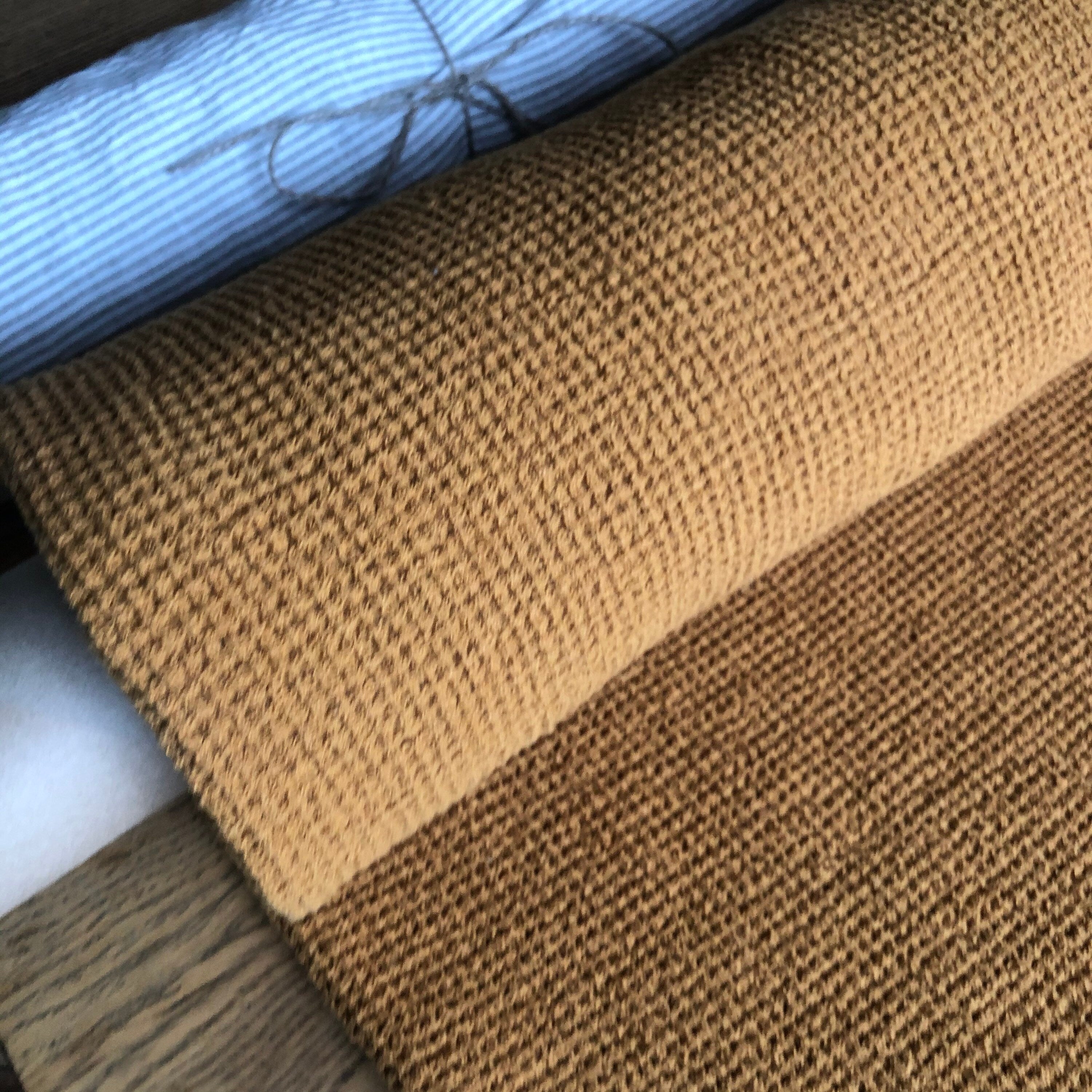 80" Extra Wide Waffle Linen Fabric: Natural Heavyweight, BGO139W