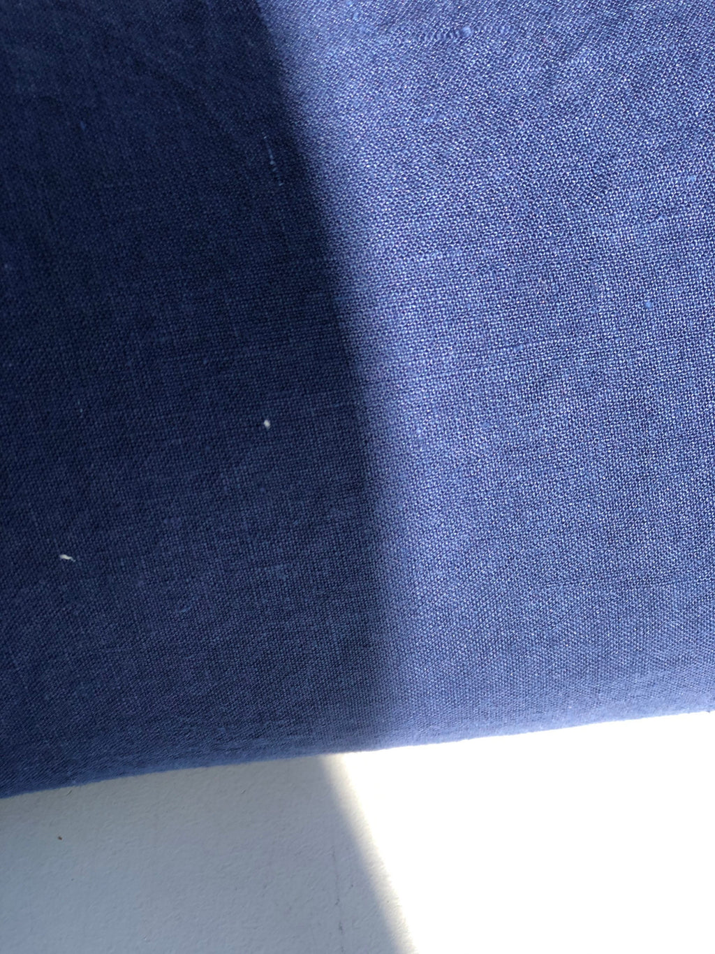 Extra Wide Blue Sapphire Linen Fabric: Softened 100% Natural Linen