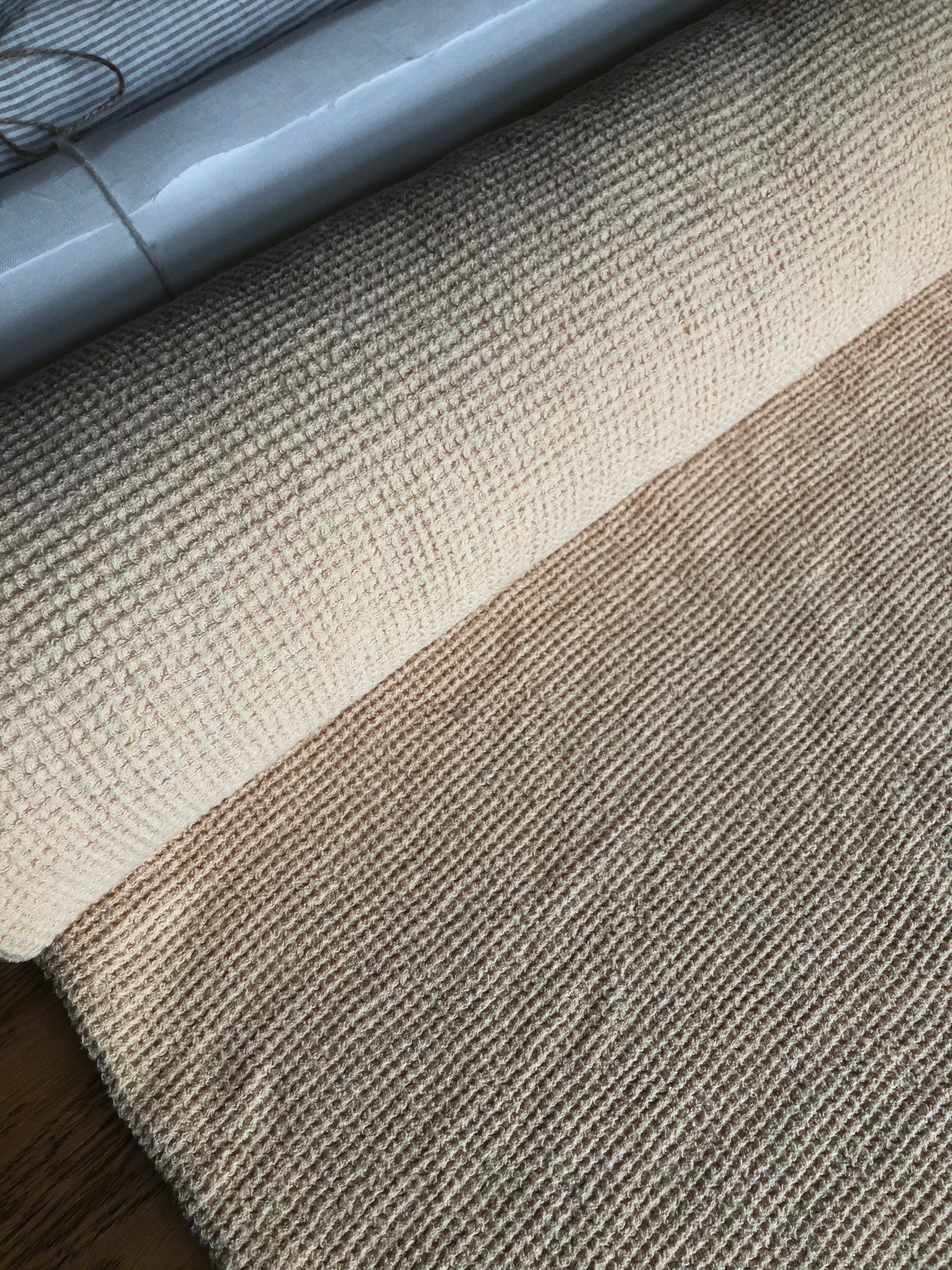 80" EXTRA WIDE 500g/200cm fabric, BGO139W warm nude , Waffle natural 100 % Linen fabric, fabric by the metre bath towel kitchen towel spa