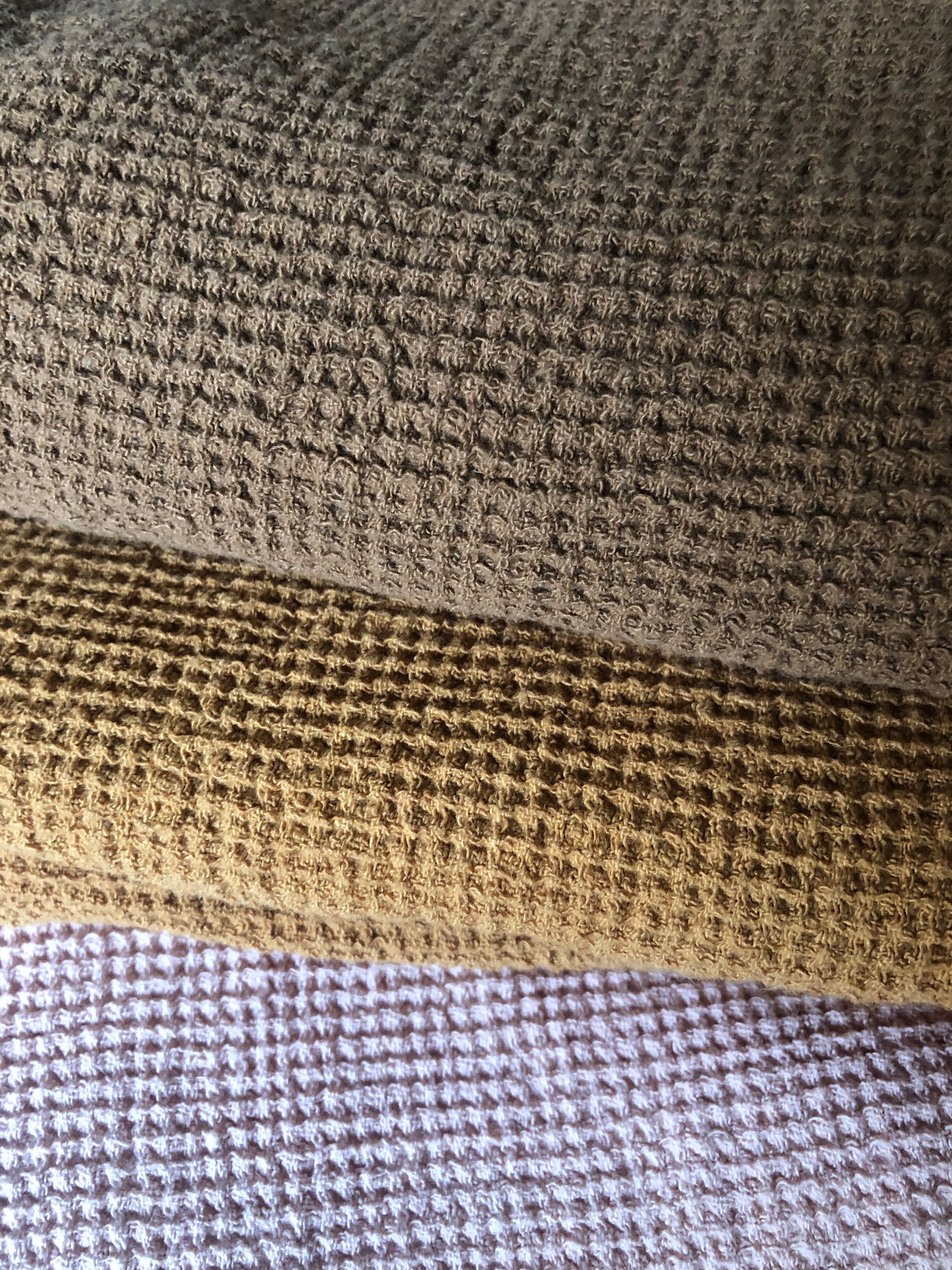 80" Extra Wide Waffle Linen Fabric: Natural Heavyweight, BGO139W