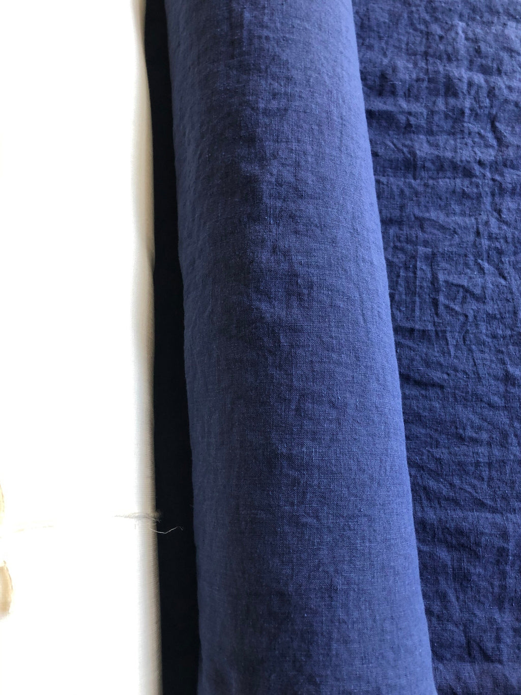 Extra Wide Blue Sapphire Linen Fabric: 100% Natural, 250cm Wide