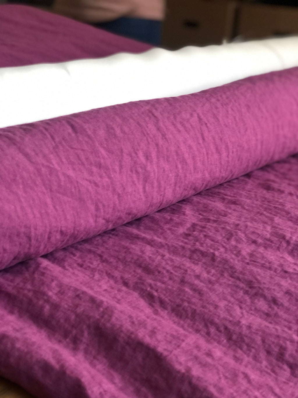Extra Wide Soft Linen Fabric: BGO27 Flower, 99" Wide