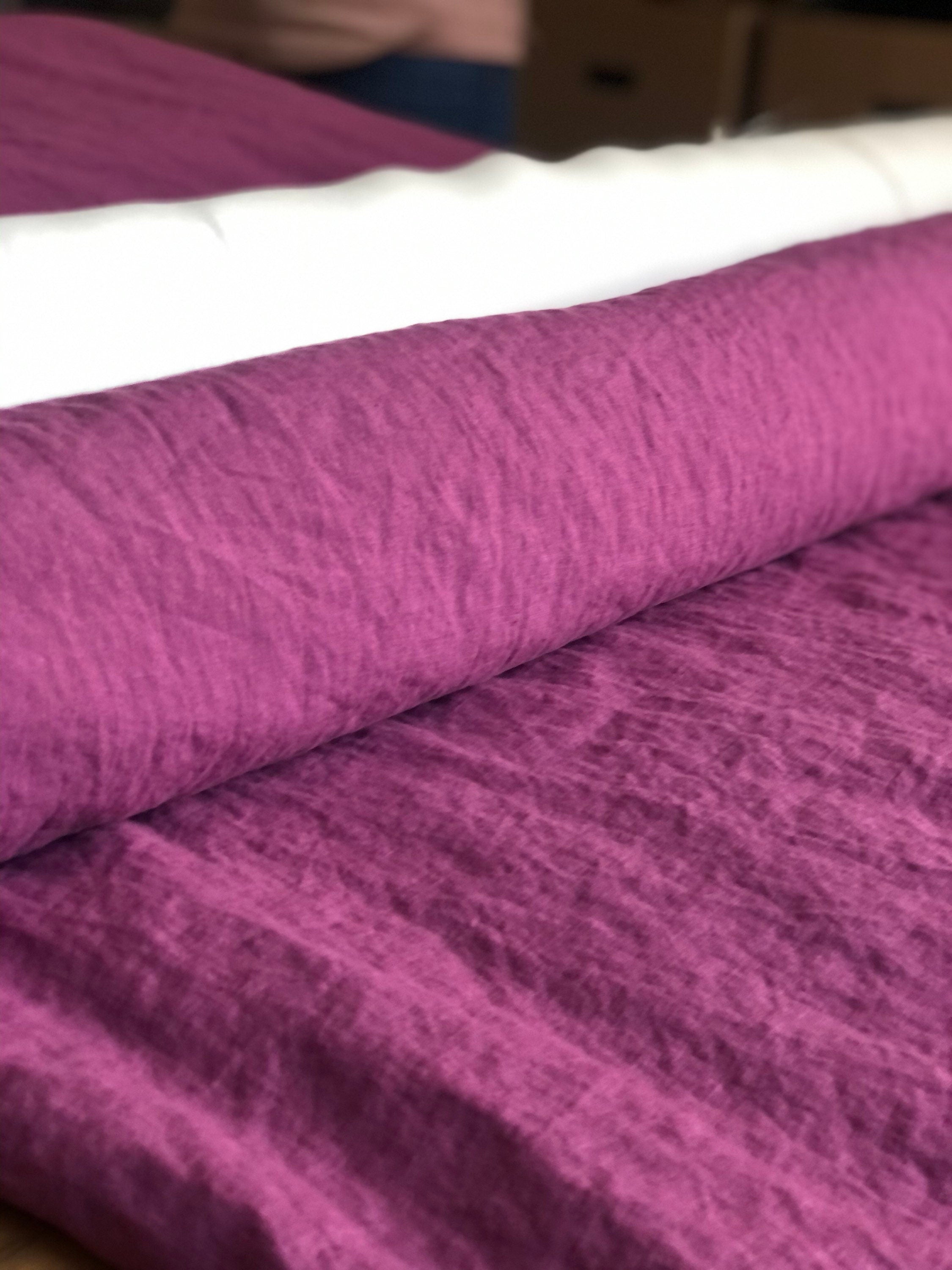 Extra Wide Soft Linen Fabric: BGO27 Flower, 99" Wide