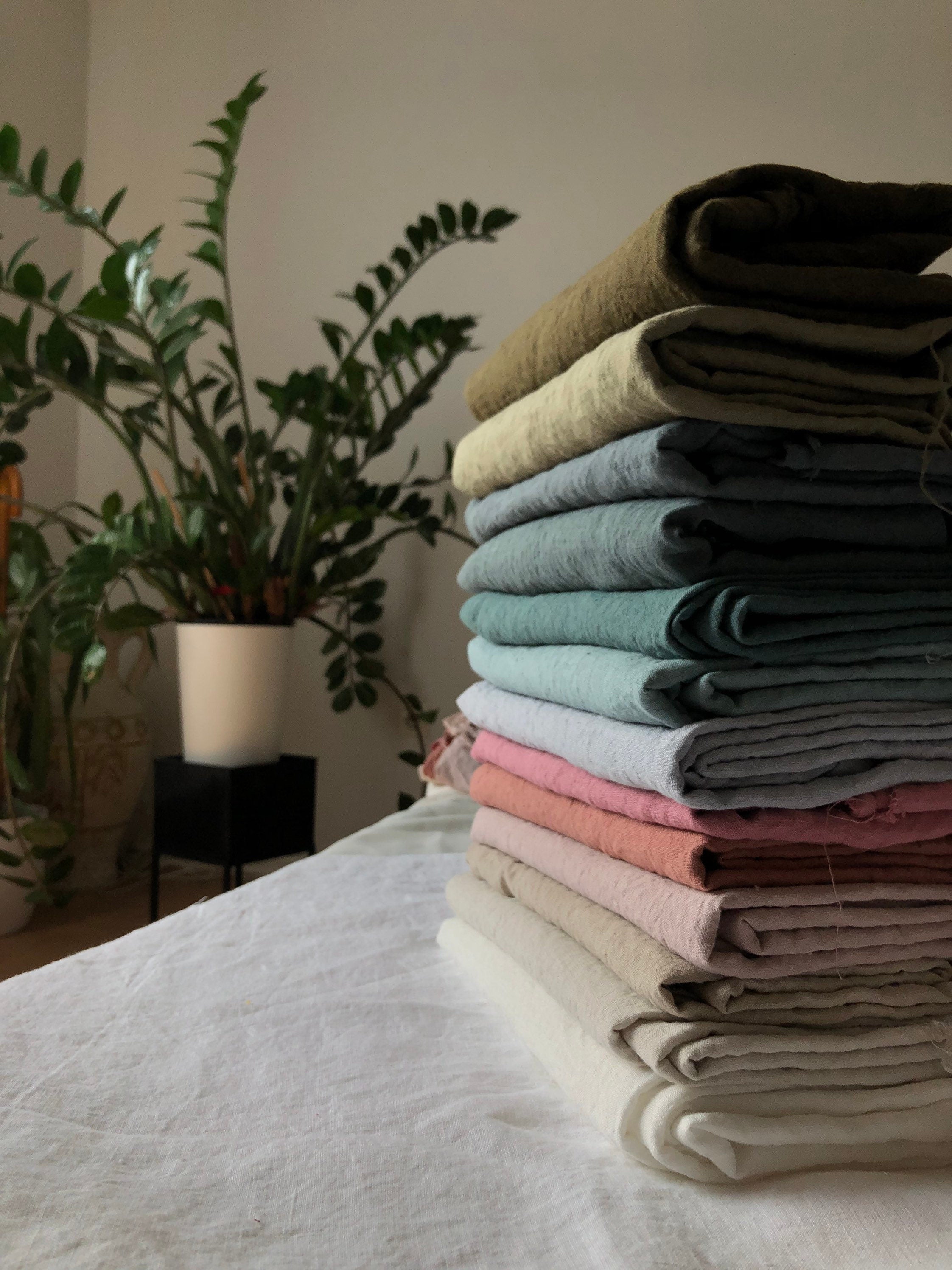 Natural Hemp Fabric: 240g Linen for Bedding & Sewing