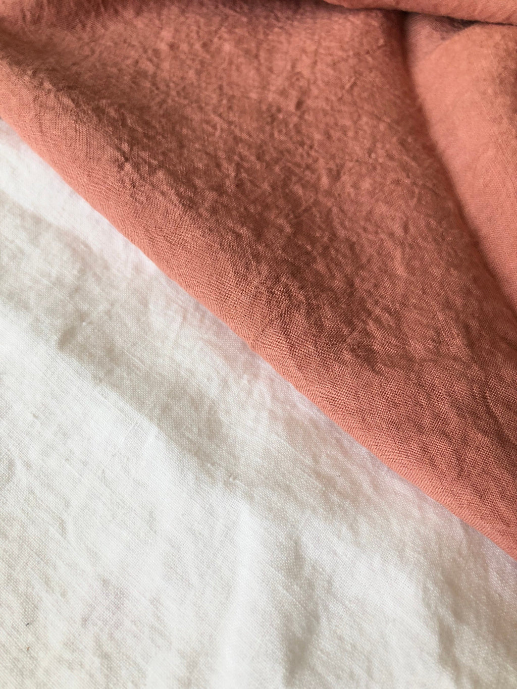 BGH26 Coral 100 % Natural HEMP fabric, 200 g/145 cm width fabric by the metre, bedding linen, bedspread, sewing linen top fabric