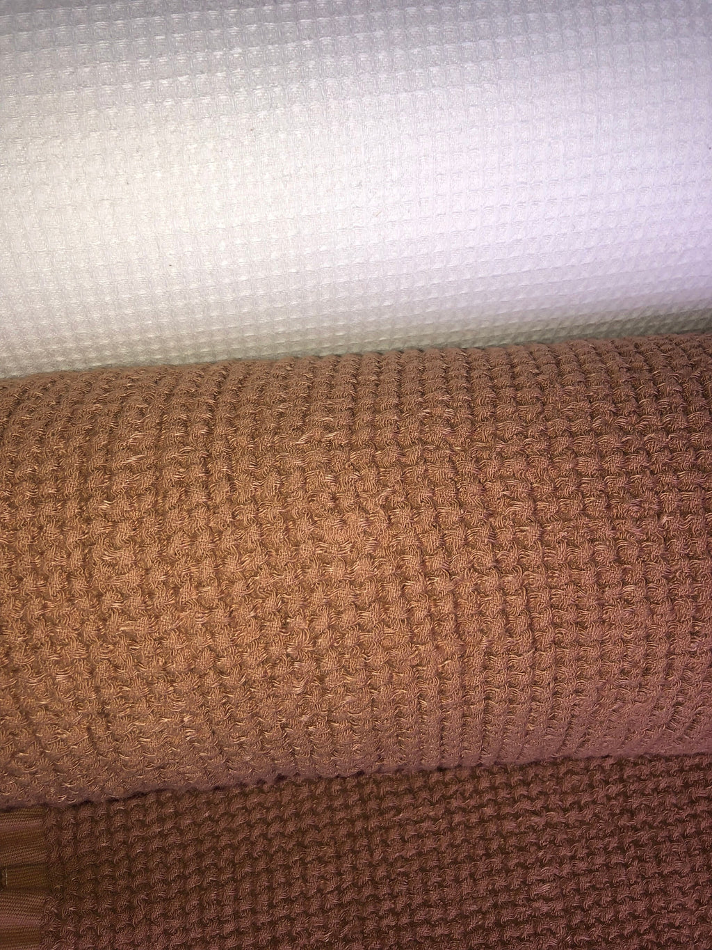 Wide Waffle Linen Cotton Fabric: Natural Weave, 94" Wide