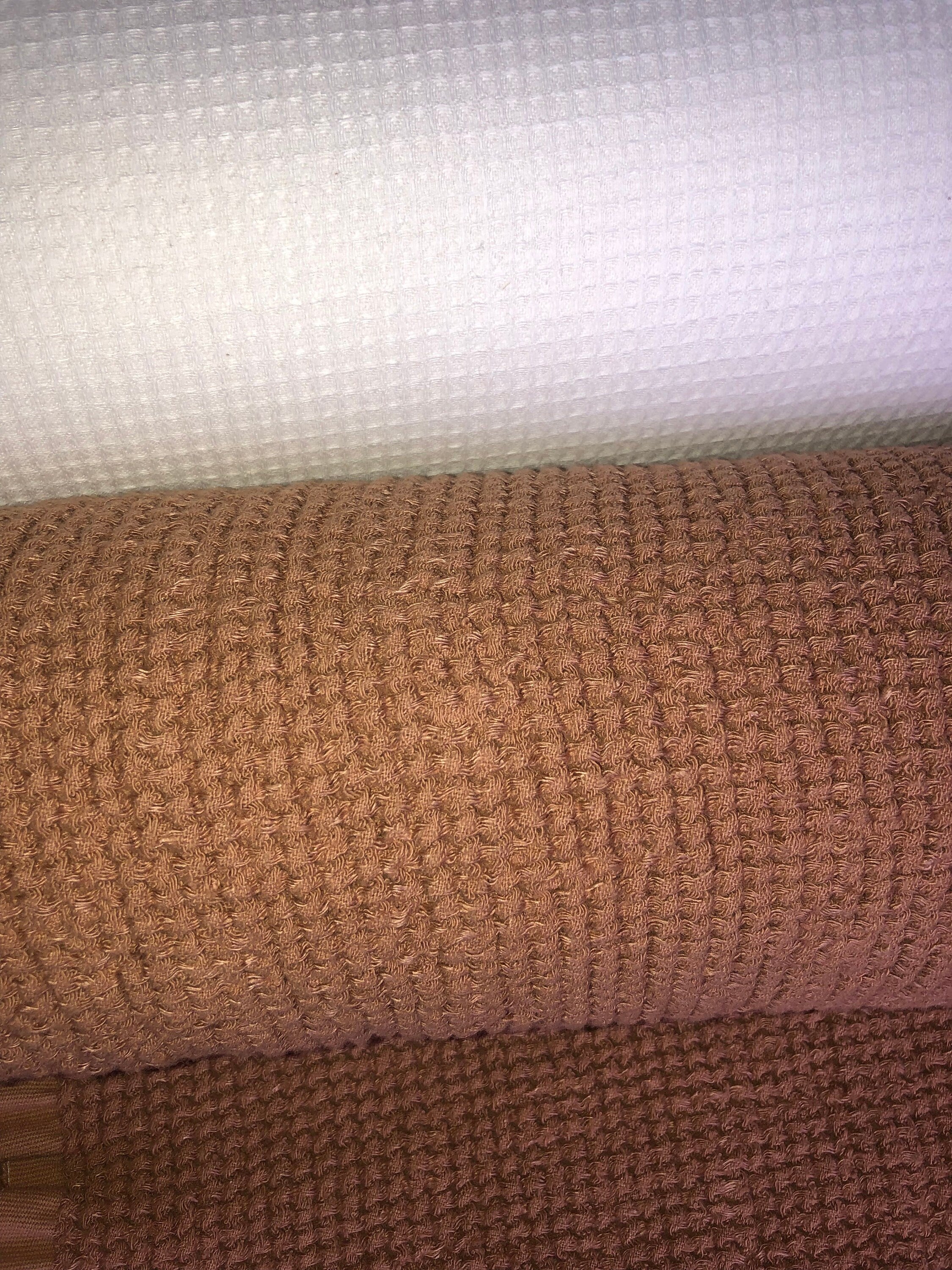 Wide Waffle Linen Cotton Fabric: Natural Weave, 94" Wide